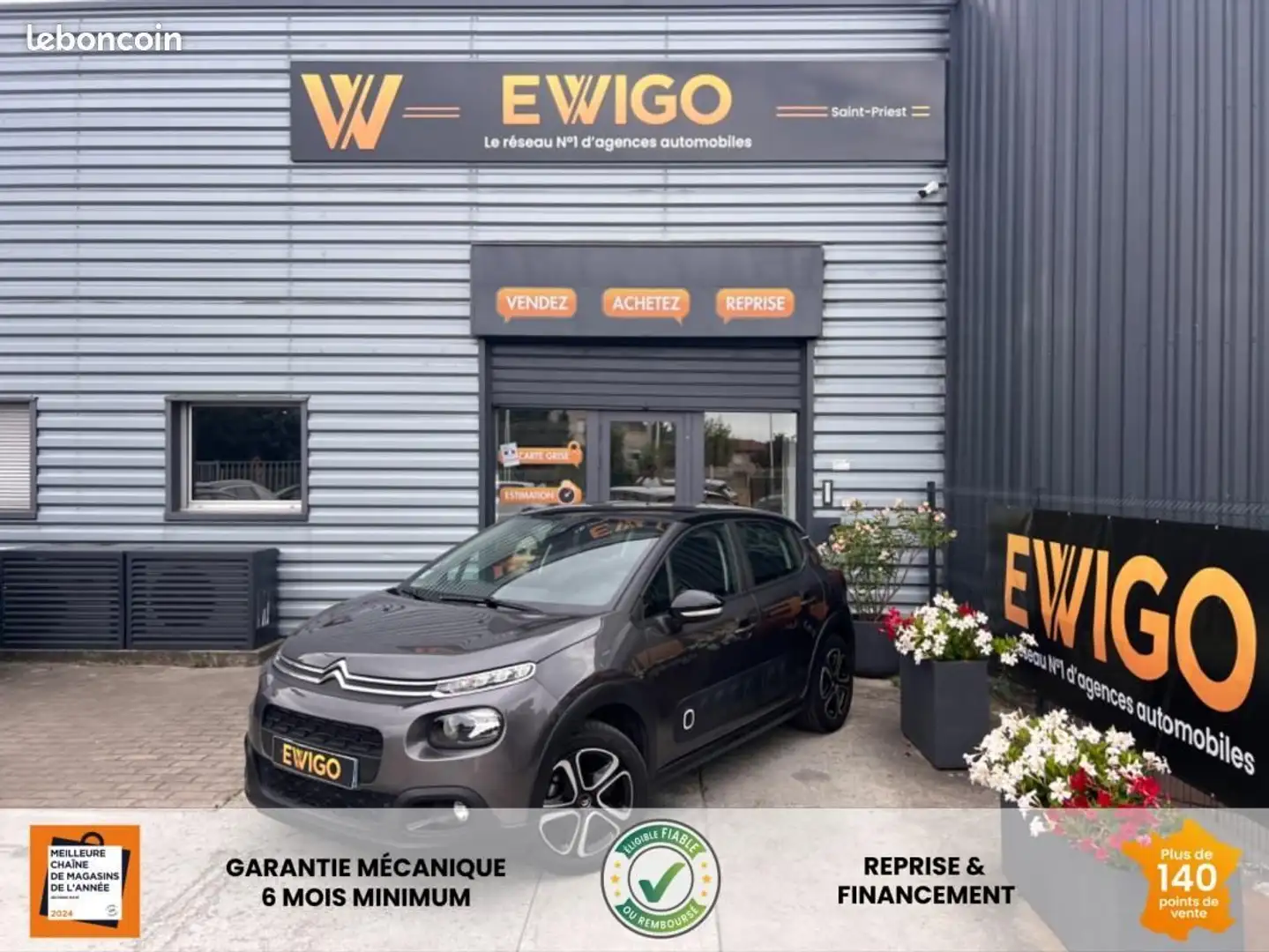 Citroen C3 Citroën 1.2 PURETECH 110ch Shine ENTRETIEN CONSTRU Gris - 1