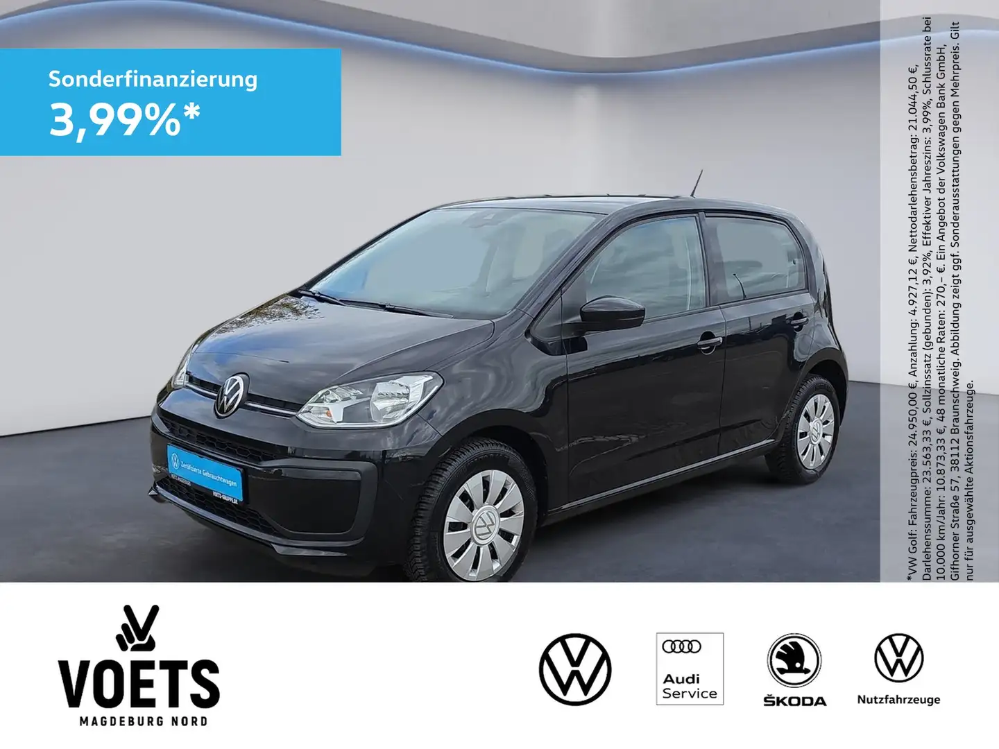 Volkswagen up! 1,0MPI Basis DAB+ZV+ESP+FREISPRECHANLAGE+ Noir - 1