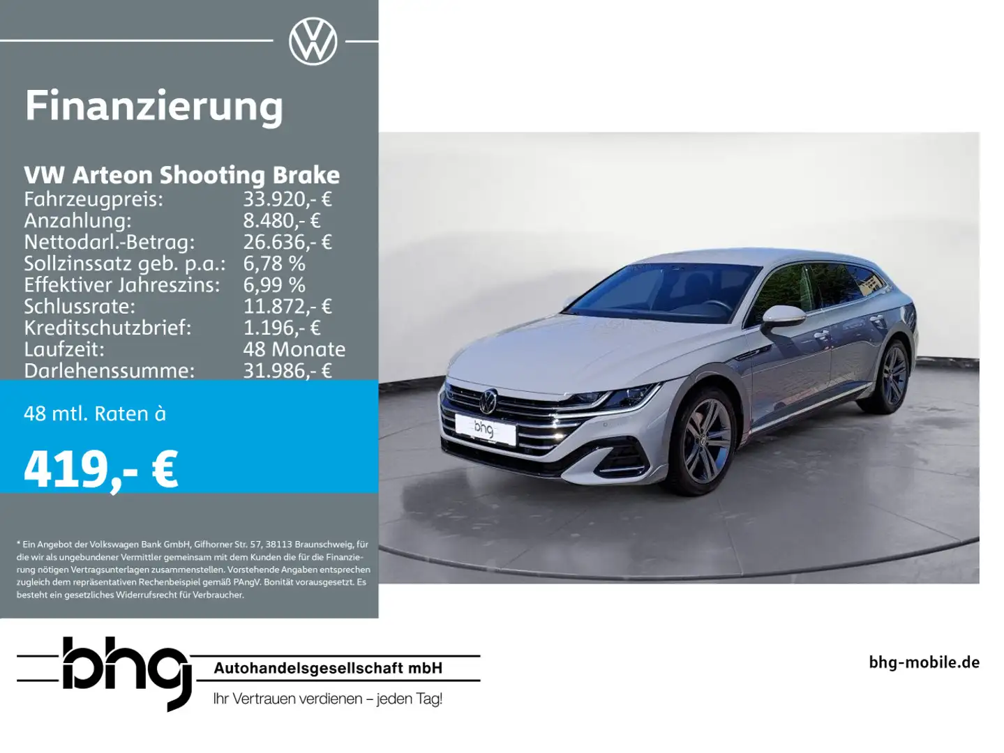 Volkswagen Arteon 2.0 TSI OPF DSG R-Line Grau - 1