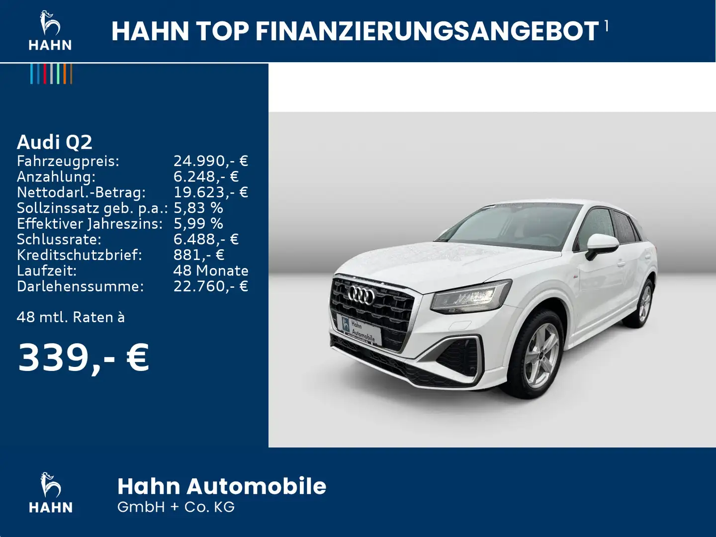 Audi Q2 35 1.5TFSI S line LED PDC Navi Sitzh Klima Blanc - 2
