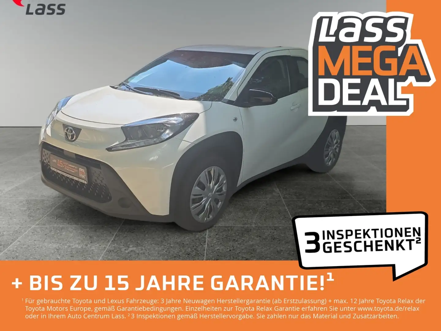Toyota Aygo 1.0 Business Edition FLA SpurH KAM Navi Weiß - 1
