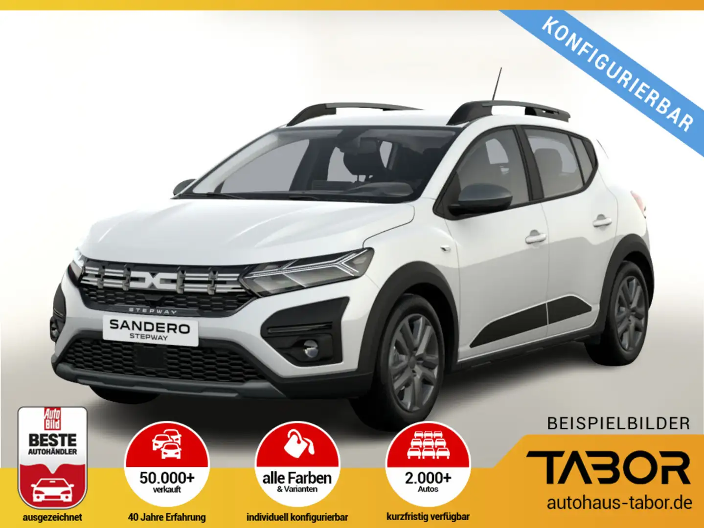 Dacia Sandero Stepway Extreme TCe 90 CVT Weiß - 1