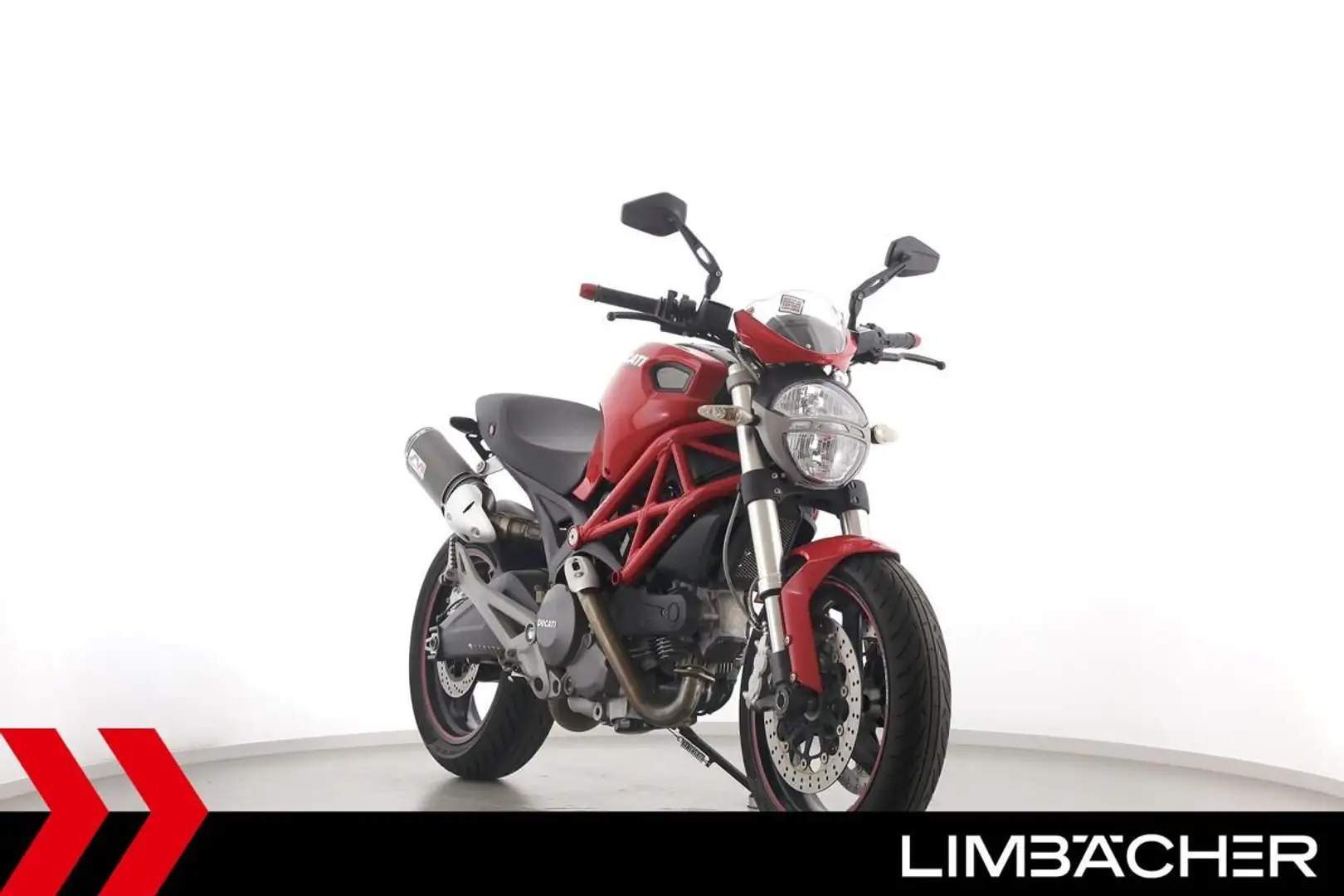 Ducati Monster 696 SPORTAUSPUFF, SONDERLENKER Rot - 2