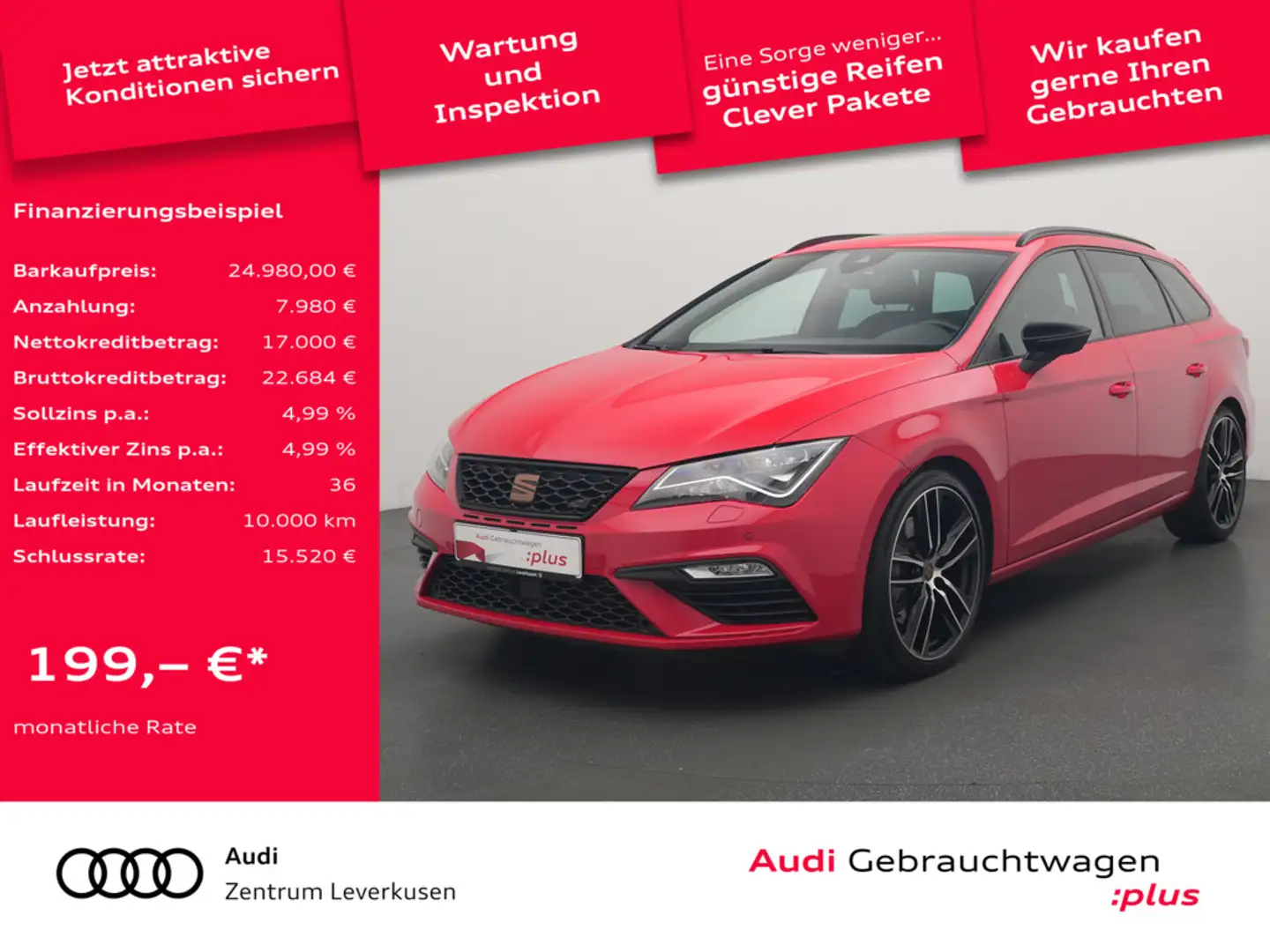 CUPRA Leon ST 4Drive VIRT SHZ CARPLAY LED PDC ACC PANO Schwarz - 1