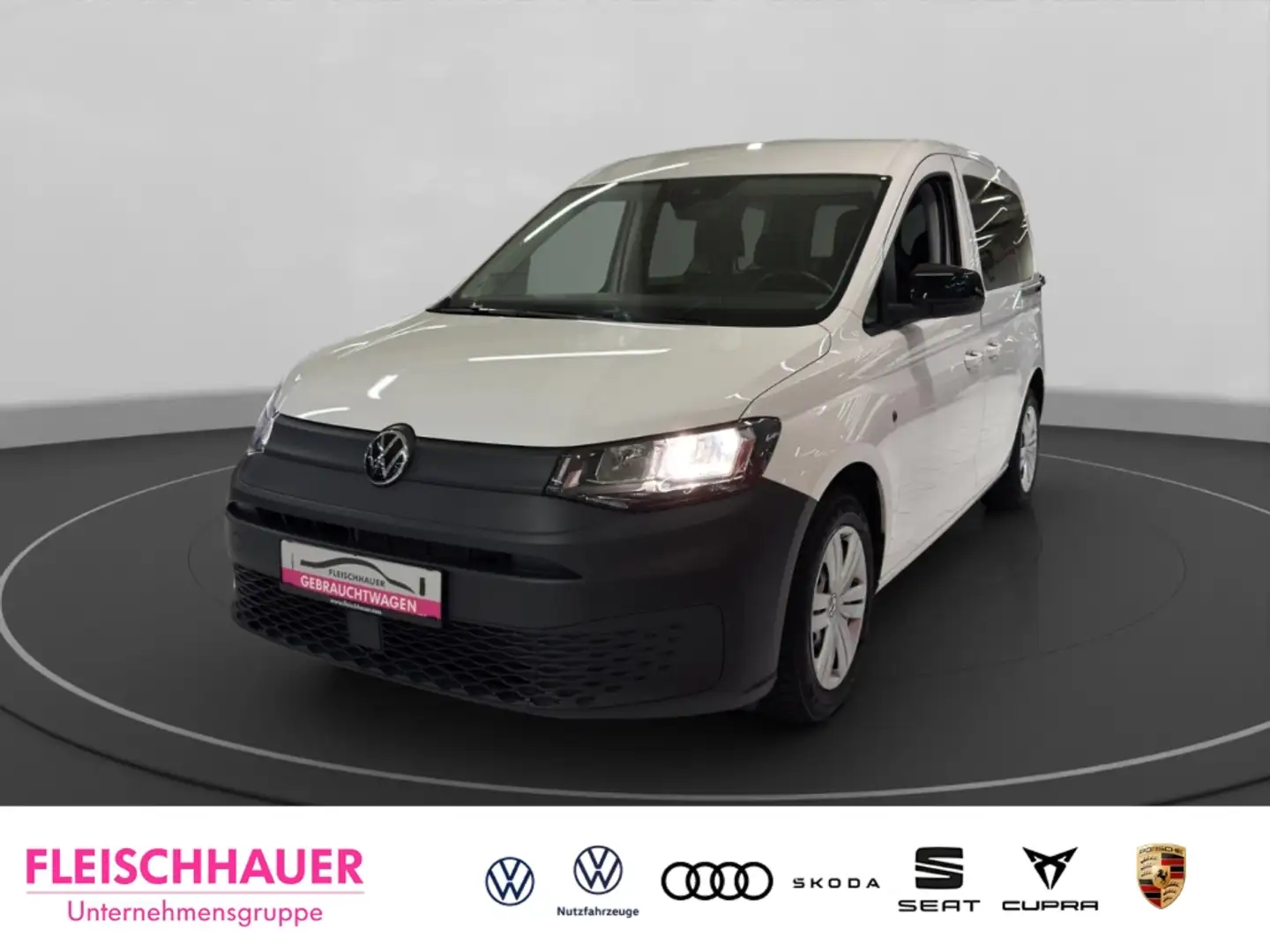 Volkswagen Caddy 1.5 TSI DSG+Navi+AHK+ACC+App-connect+Flügel Weiß - 1