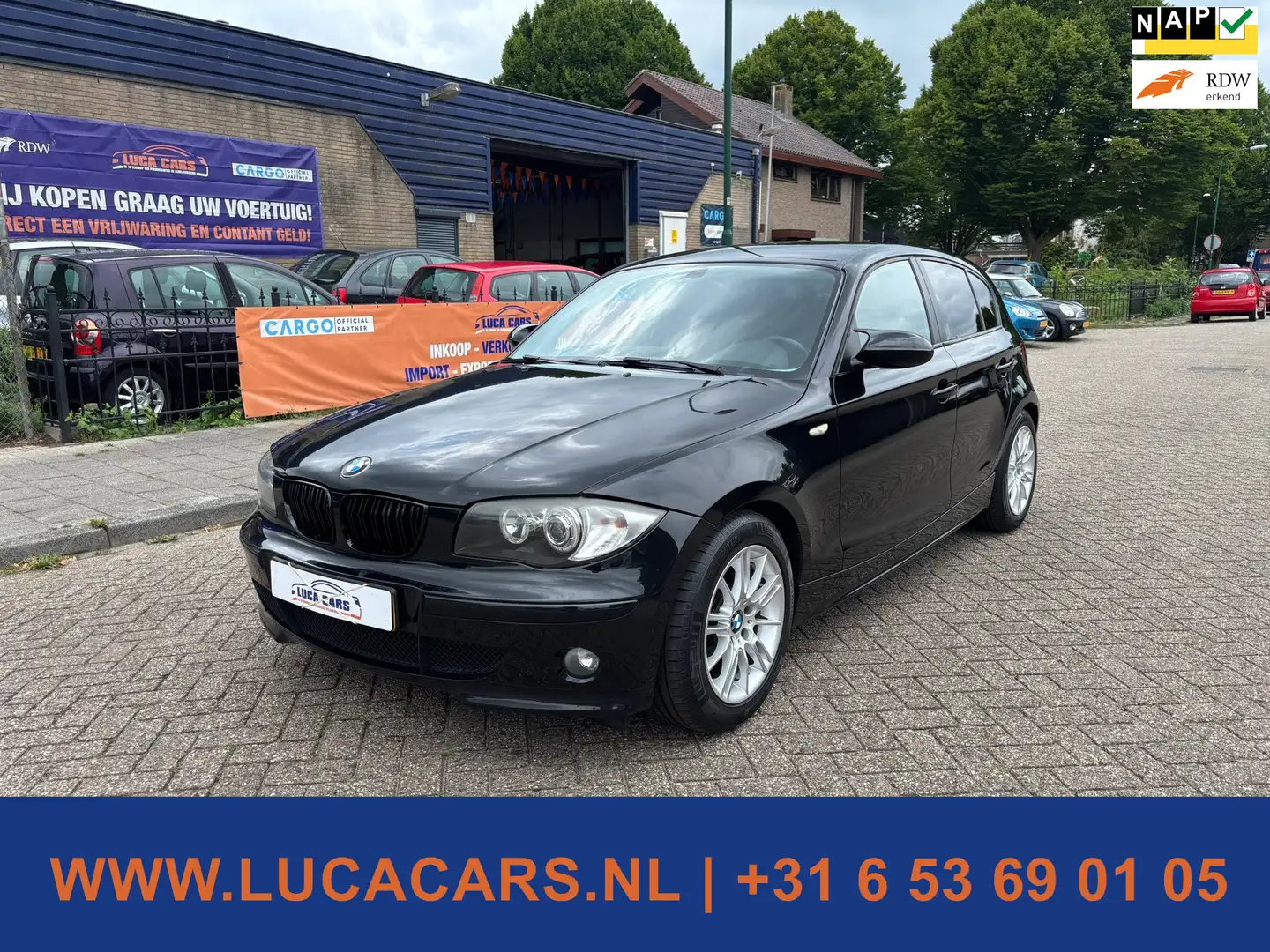 BMW 120 1-serie 120i 2X SLEUTEL + BOEKJES! NIEUWE APK! Noir - 1