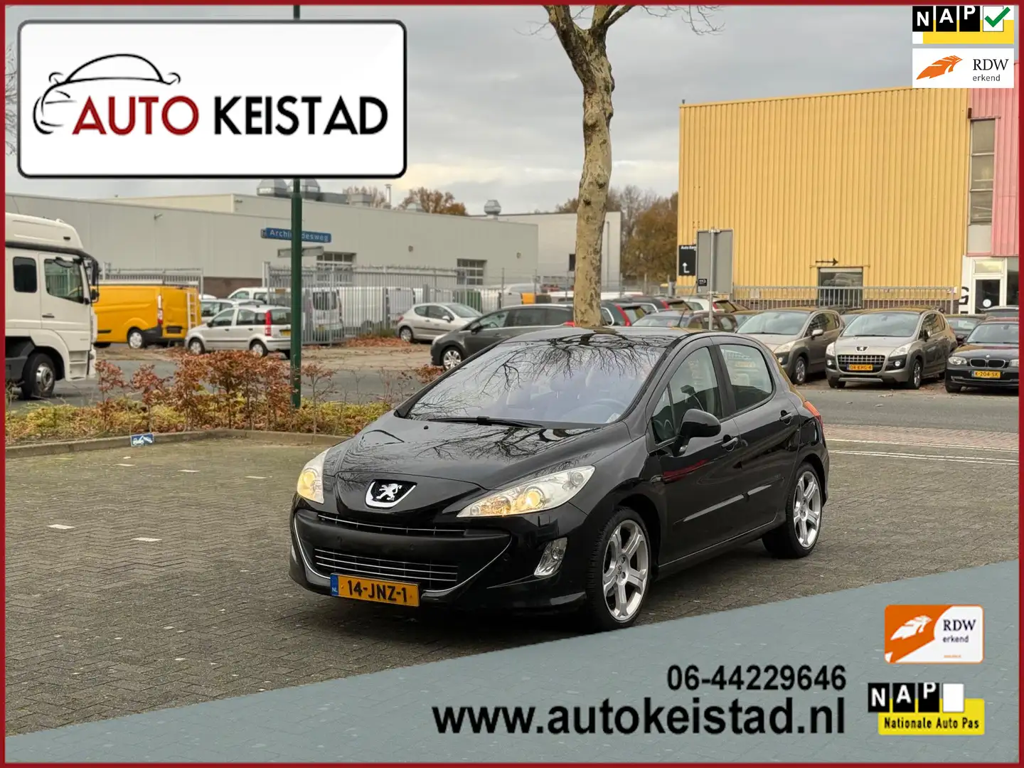 Peugeot 308 1.6 THP 174PK PANORAMA/MEMORY/LEDER/NAVIGATIE! ALL Noir - 1