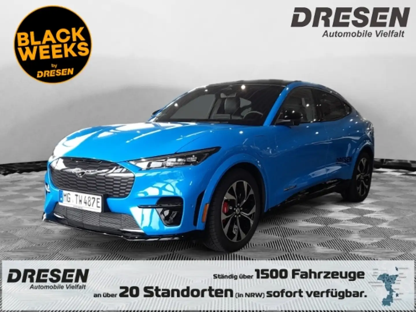 Ford Mustang Mach-E GT AWD Allrad Panorama Navi digitales Cockpit Memo Modrá - 1