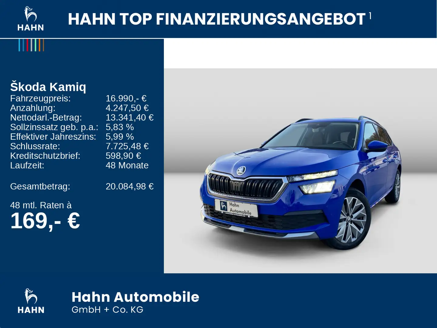 Skoda Kamiq 1.0 TSI Clever ACC Klima Bluetooth Blau - 2
