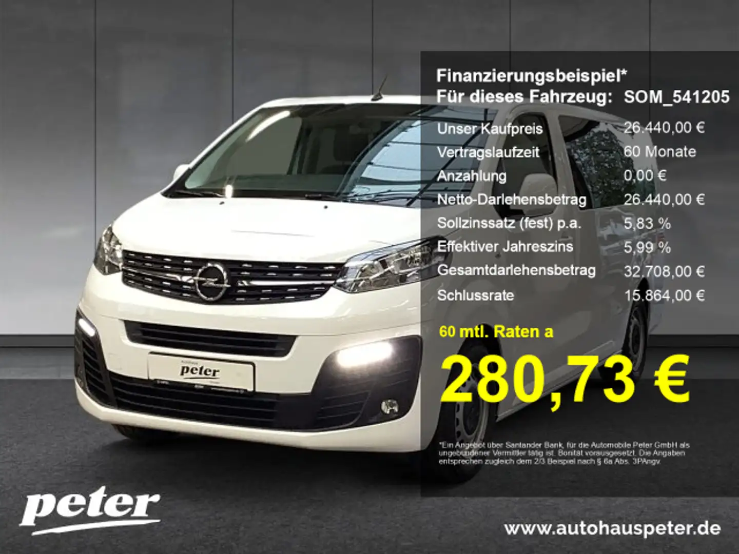 Opel Zafira Life Vivaro 1.5 D L 9-Sitzer 2xKlima Navi Weiß - 1