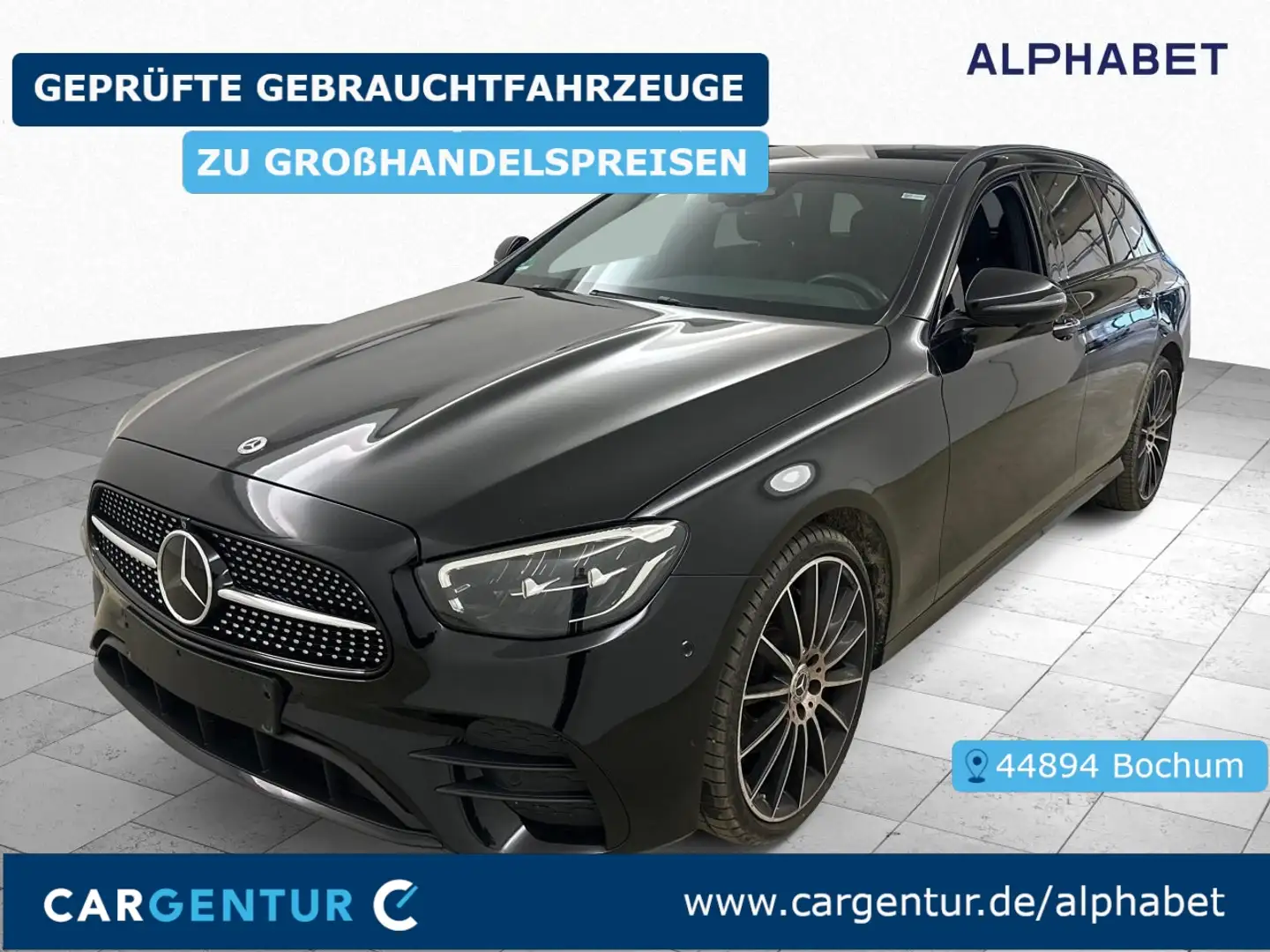 Mercedes-Benz E 220 T d AMG Line Airmatic Burmester Schwarz - 1