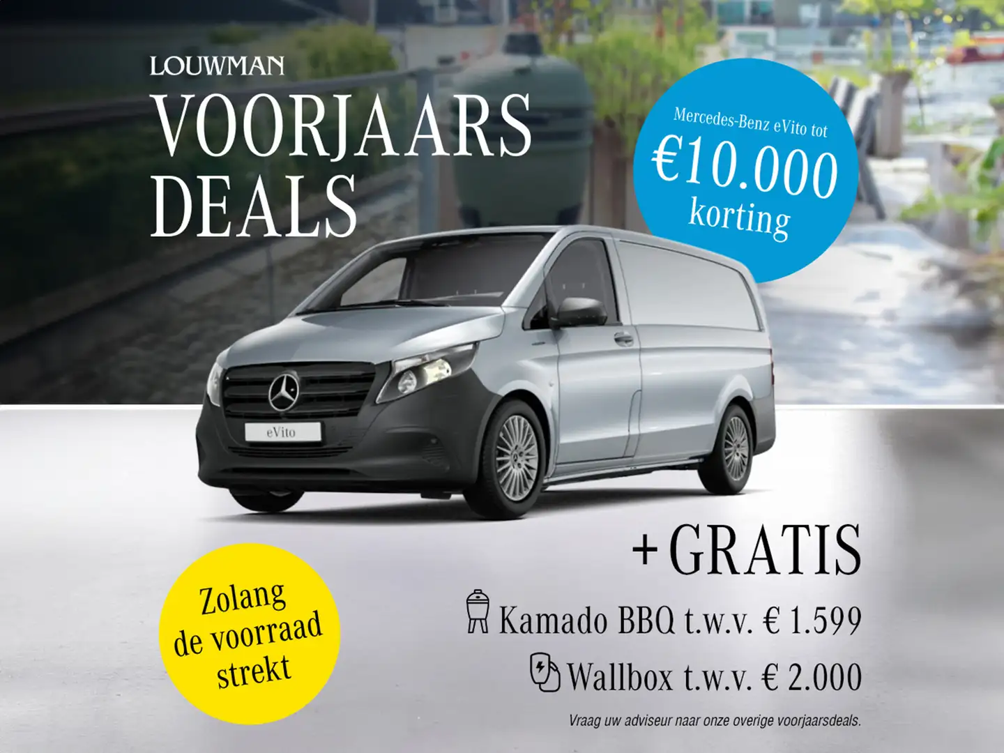 Mercedes-Benz Vito eVito 112 L3 66kWh DHL | GRATIS Wallbox |Smartphon Geel - 2