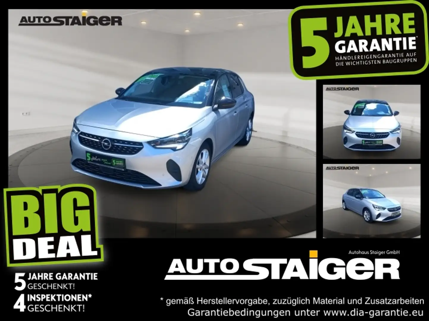 Opel Corsa F 1.2 Elegance Klimaanlage, PDC, SHZ, Silber - 1