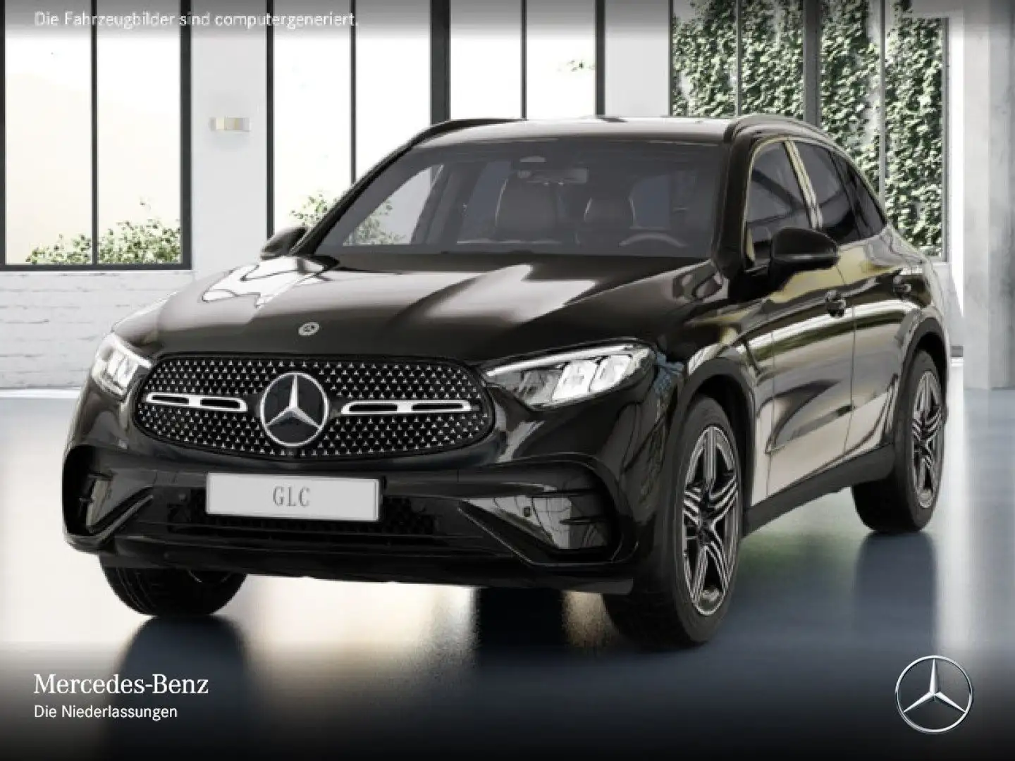 Mercedes-Benz GLC 200 4M AMG+NIGHT+360+AHK+LED+TOTW+KEYLESS+9G Noir - 2