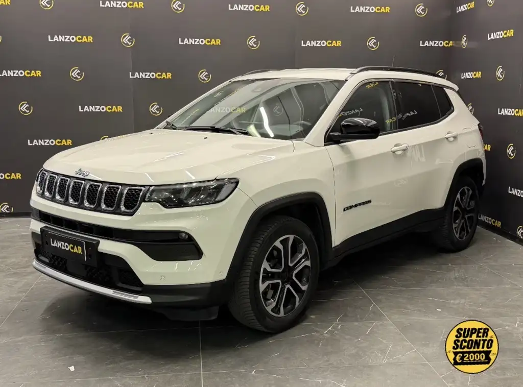 Jeep Compass, 1.3 PHEV LIMITED 4XE *DIVERSI COLORI*, colore bianco, 2022, ibrida | usata in vendita da LANZOCAR