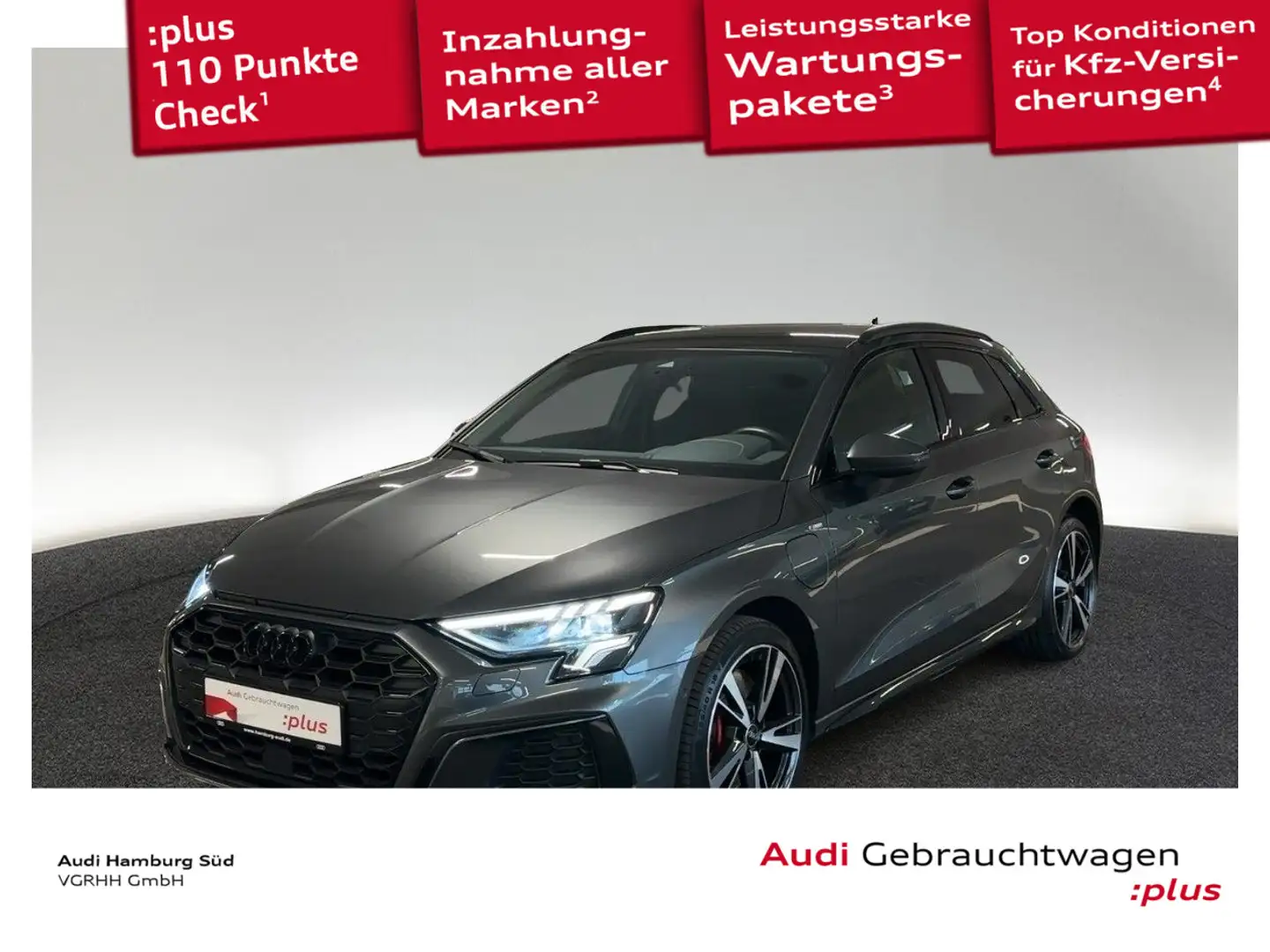 Audi A3 45 TFSI e S tronic 2xS LINE/NAV/LED Gris - 1