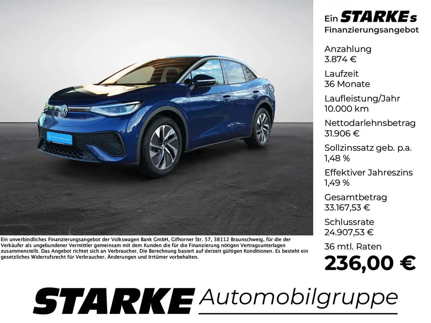 Volkswagen ID.5 Pure mit Infotainment-Paket Blau - 1