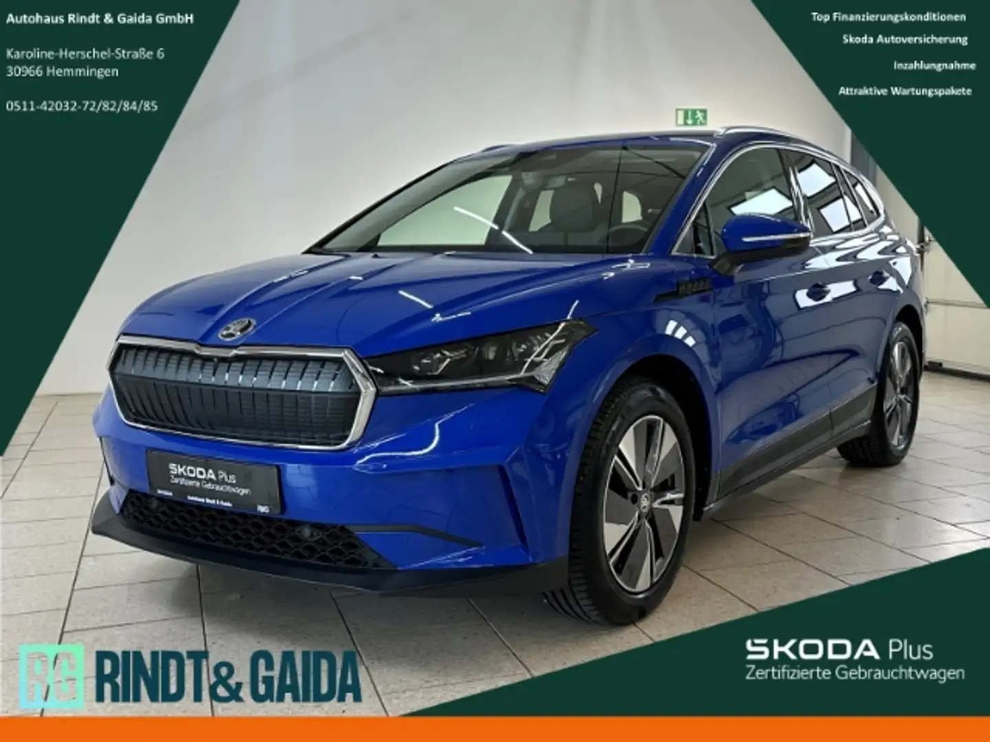 Skoda Enyaq 80 Loft AHK pACC Navi Kamera 360° Kessy Bleu - 1