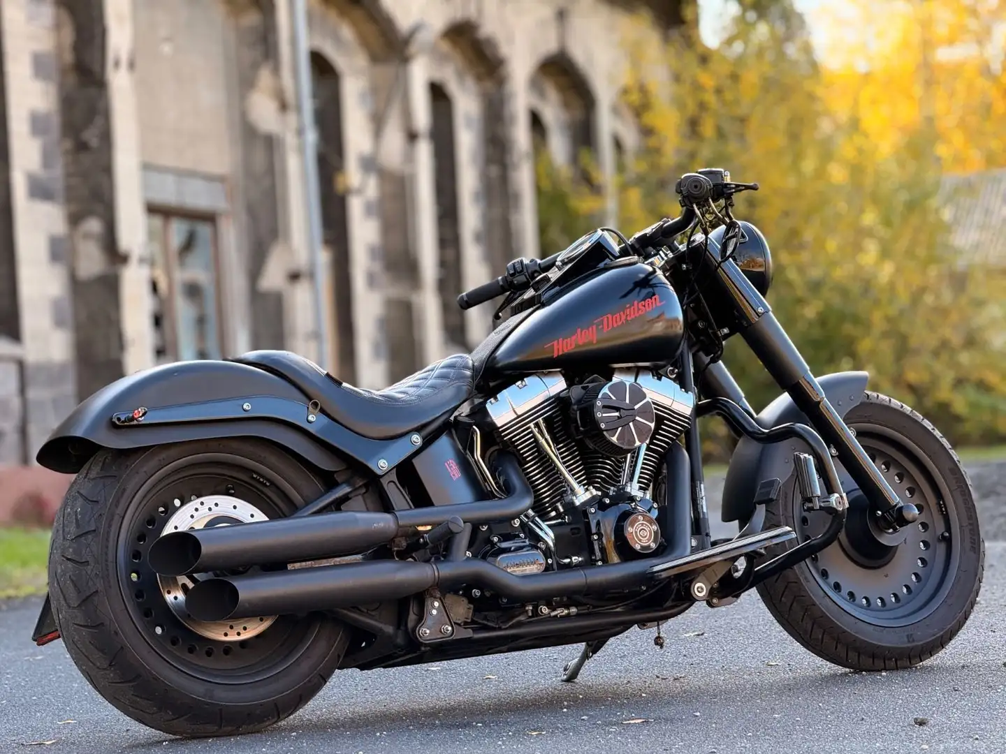 Harley-Davidson Fat Boy 5HD1/Ricks/Bobber/Custom/Remus/200er/LED Černá - 1