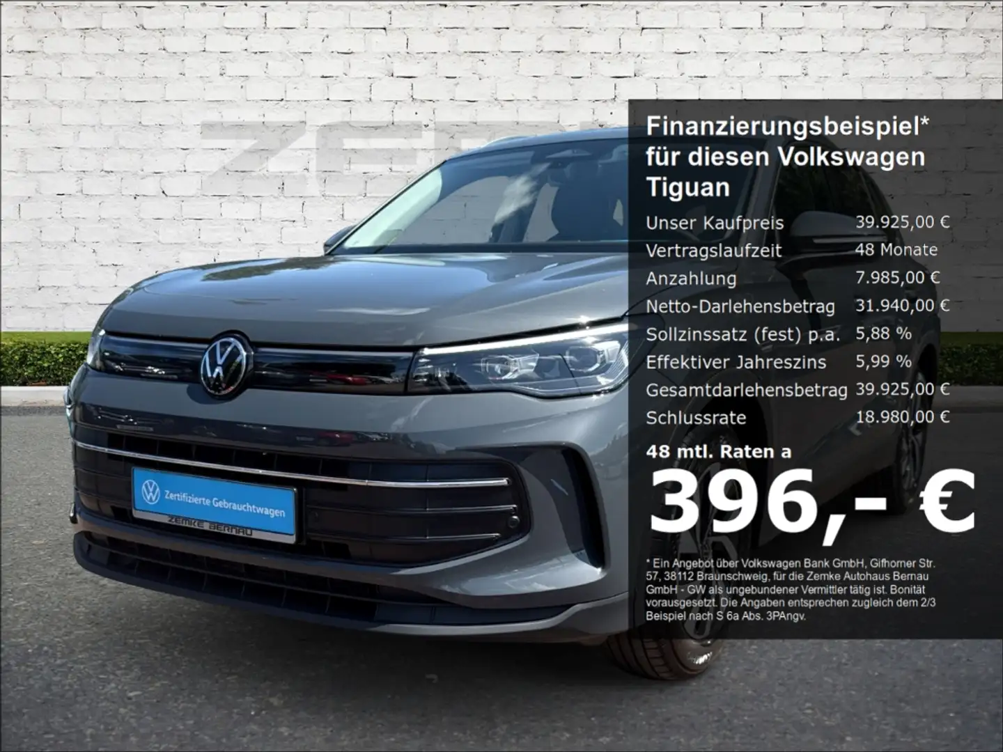 Volkswagen Tiguan 1.5 eTSI DSG Life Navi Digitales Cockpit LED Dyn. Grau - 1