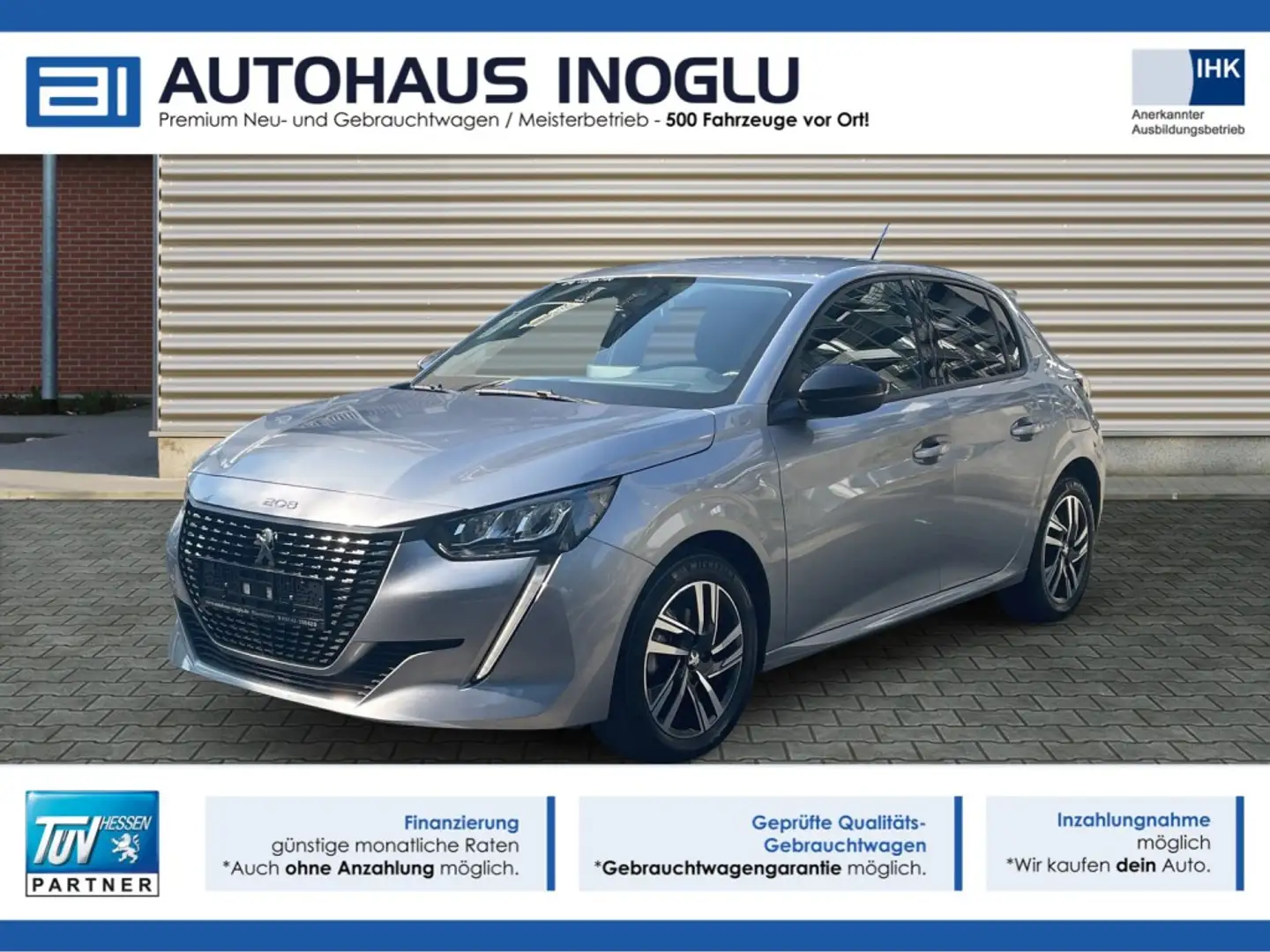 Peugeot 208 1.2 PureTech 100 Allure Navi+LED+R-Kam+DAB+ Grau - 1