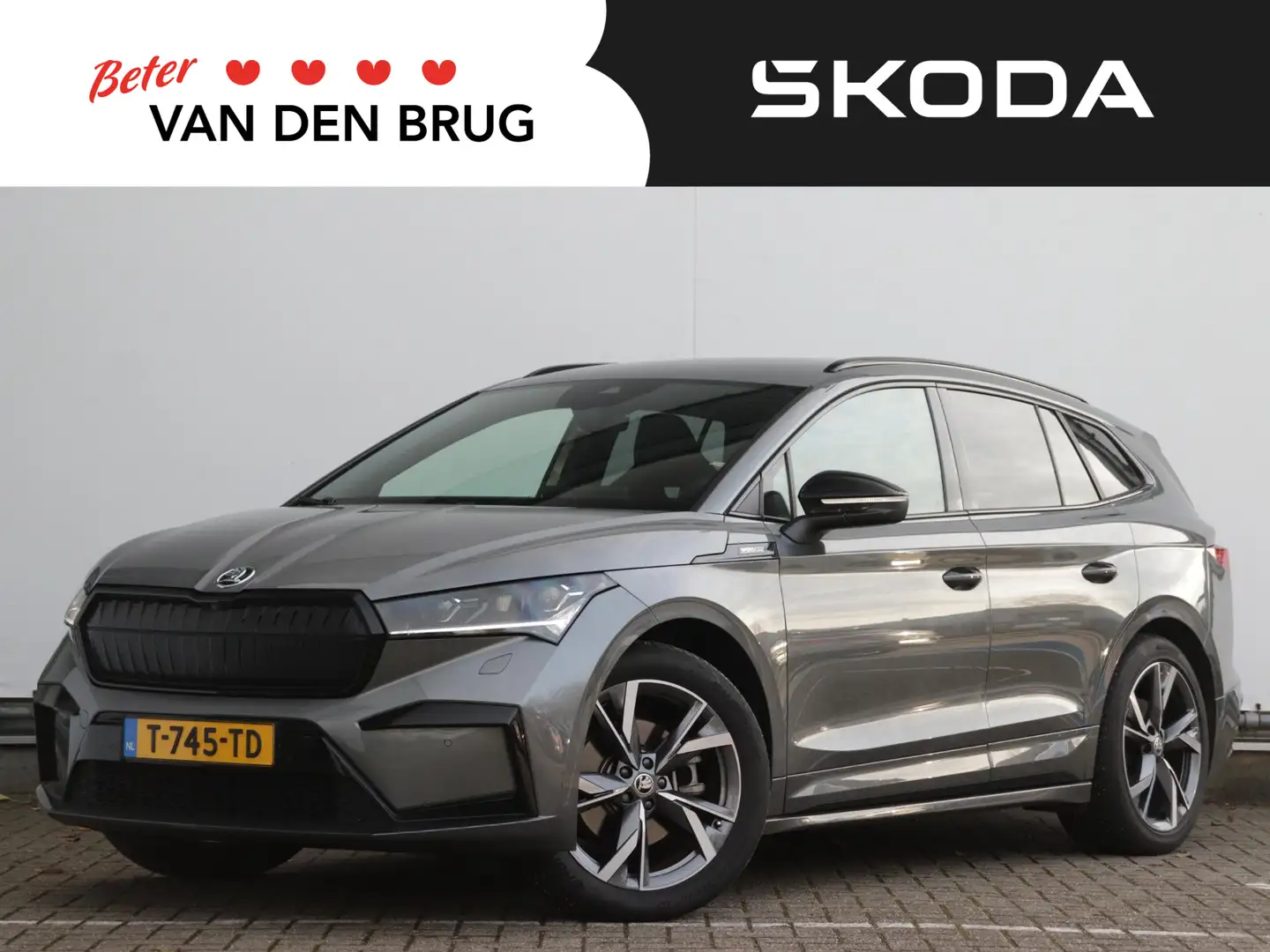 Skoda Enyaq iV 80 Sportline | NL-auto | Matrix LED | Achteruit Gris - 1