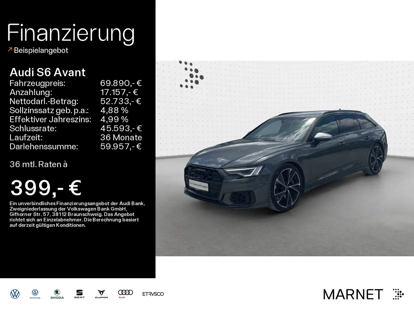 Audi S6 TDI quattro*Matrix*Optikpaket*Sitzheizu Grau - 1