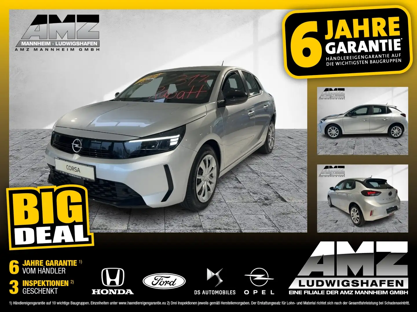 Opel Corsa F 1.2 Turbo Edition LED+SHZ+31%RABATT*NEU* Silber - 1