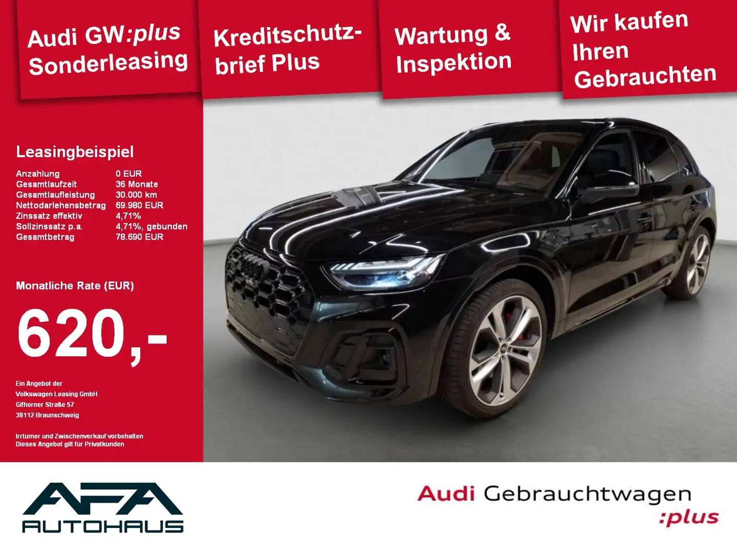 Audi SQ5 TDI quattro tiptr. Luft*AHK*Pano*StdHz*B&O Schwarz - 1