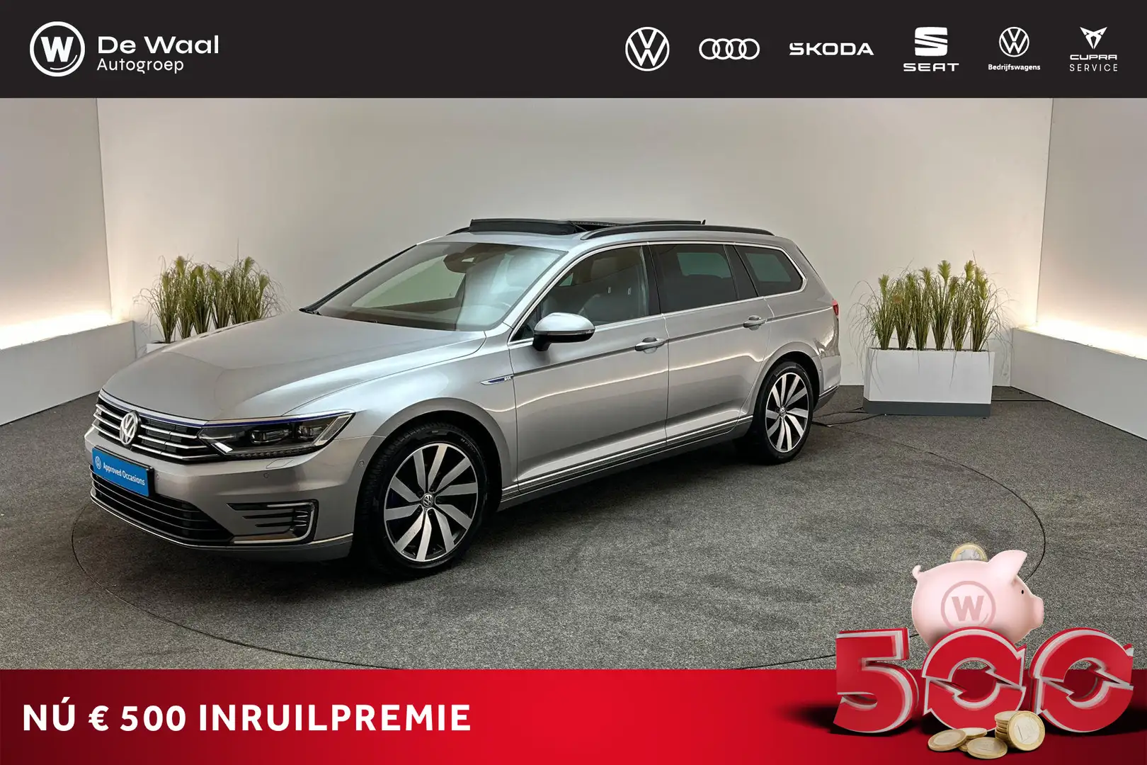 Volkswagen Passat Variant GTE 1.4 TSI 218pk DSG PHEV Business | Panoramadak, Plateado - 1