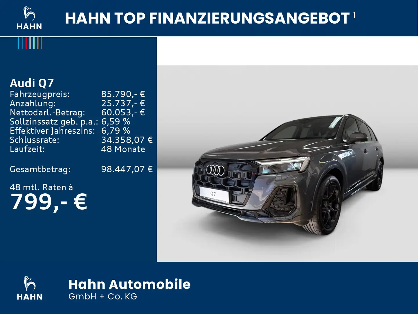 Audi Q7 SUV S line TDI quattro 210 kW ti Grau - 2