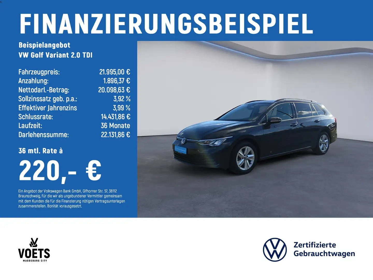 Volkswagen Golf Variant 2.0 TDI Life DSG+NAVI+LED+DIGICOCKPIT Grau - 2