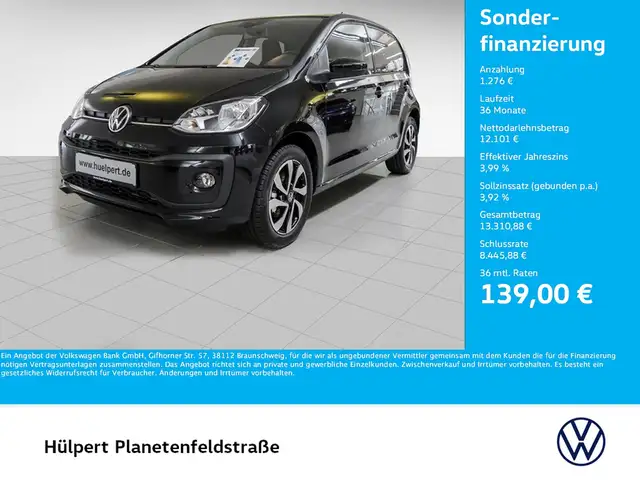 Volkswagen up! 1.0 ACTIVE 4TÜREN CAM ALU SITZHEIZ EINPARKH.