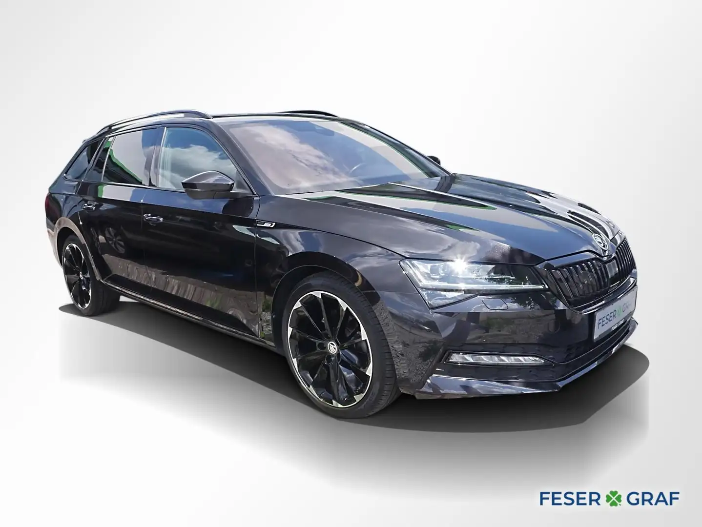 Skoda Superb Combi 2.0 TDI Sportline 4x4 Matrix Pano Noir - 2