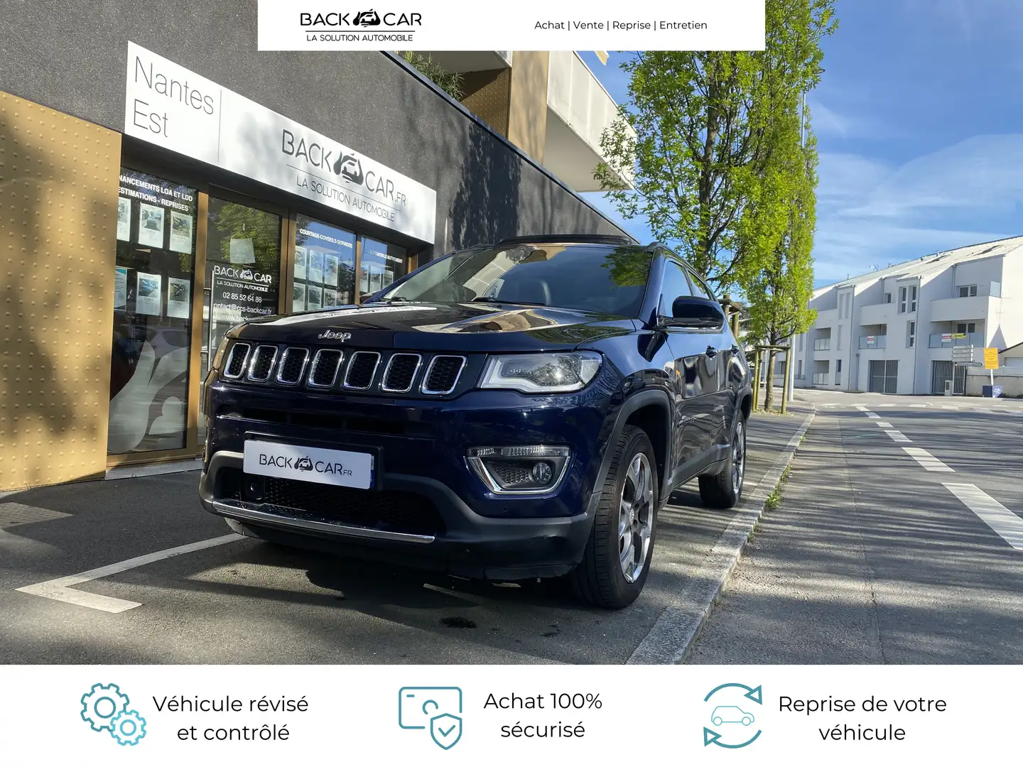 Jeep Compass 2.0 I MultiJet II 140 ch Active Drive BVM6 Limited Bleu - 1