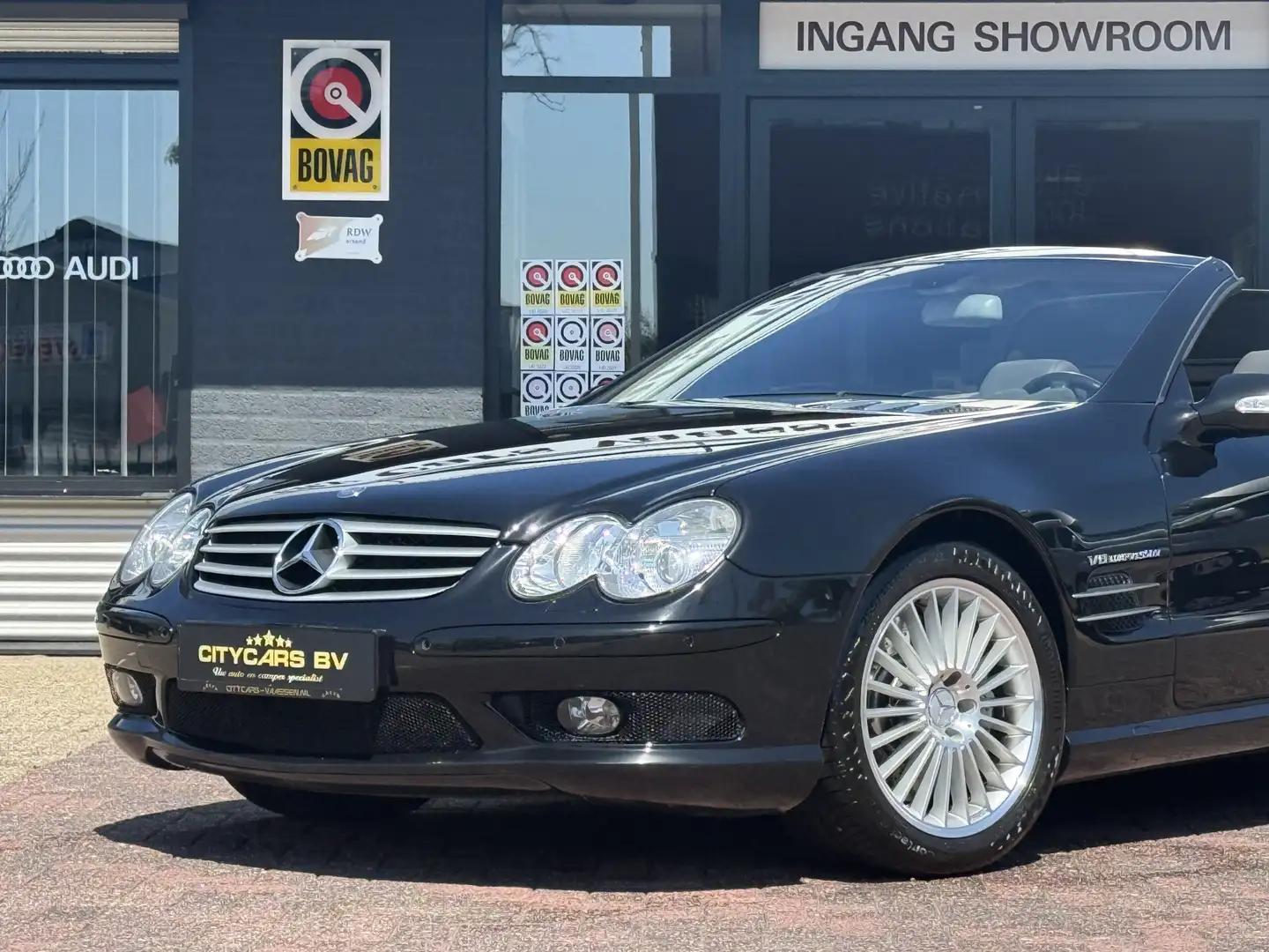 Mercedes-Benz SL 55 AMG automaat 501 pk unieke staat !!! navigatie climate Schwarz - 2