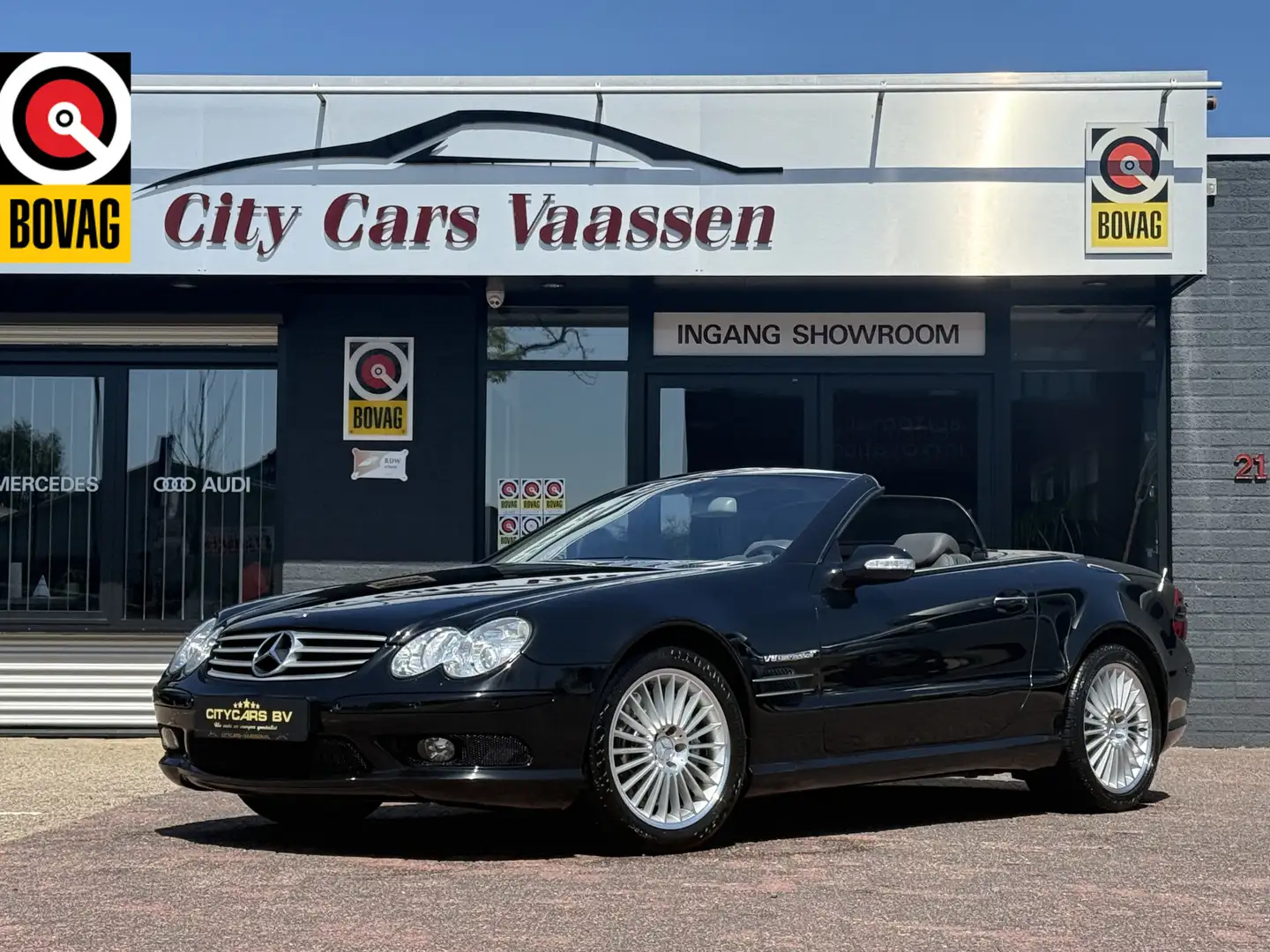 Mercedes-Benz SL 55 AMG automaat 501 pk unieke staat !!! navigatie climate Schwarz - 1