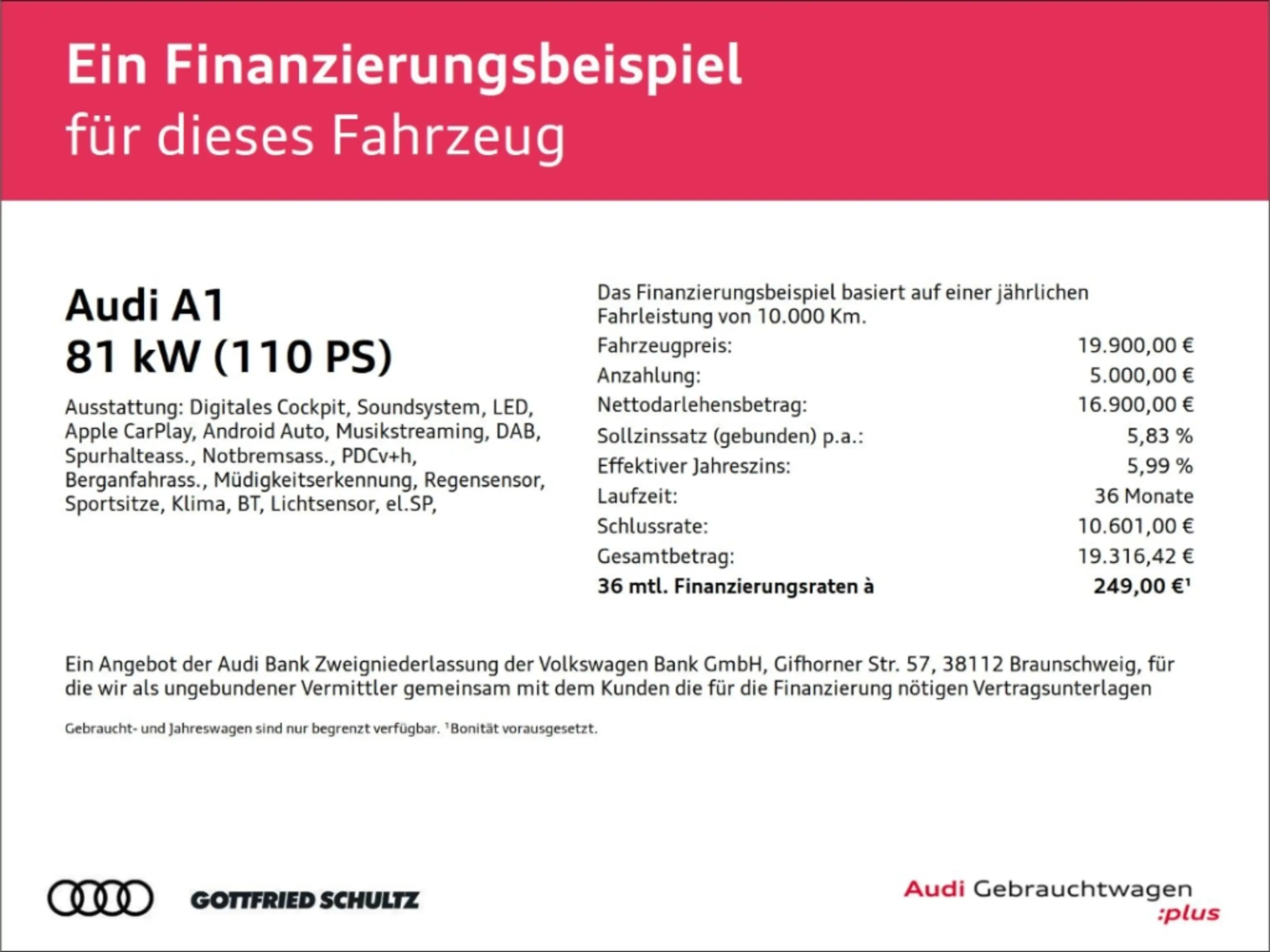 Audi A1 allstreet 30 TFSI S-LINE CARPLAY PDC LED — photo 2