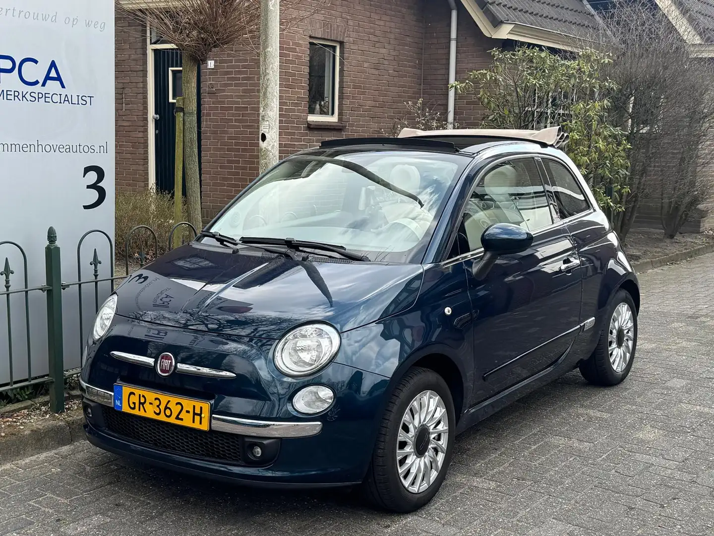Fiat 500C 1.2 Lounge Cabrio/Lichtmetalen velgen/Airco Blau - 2
