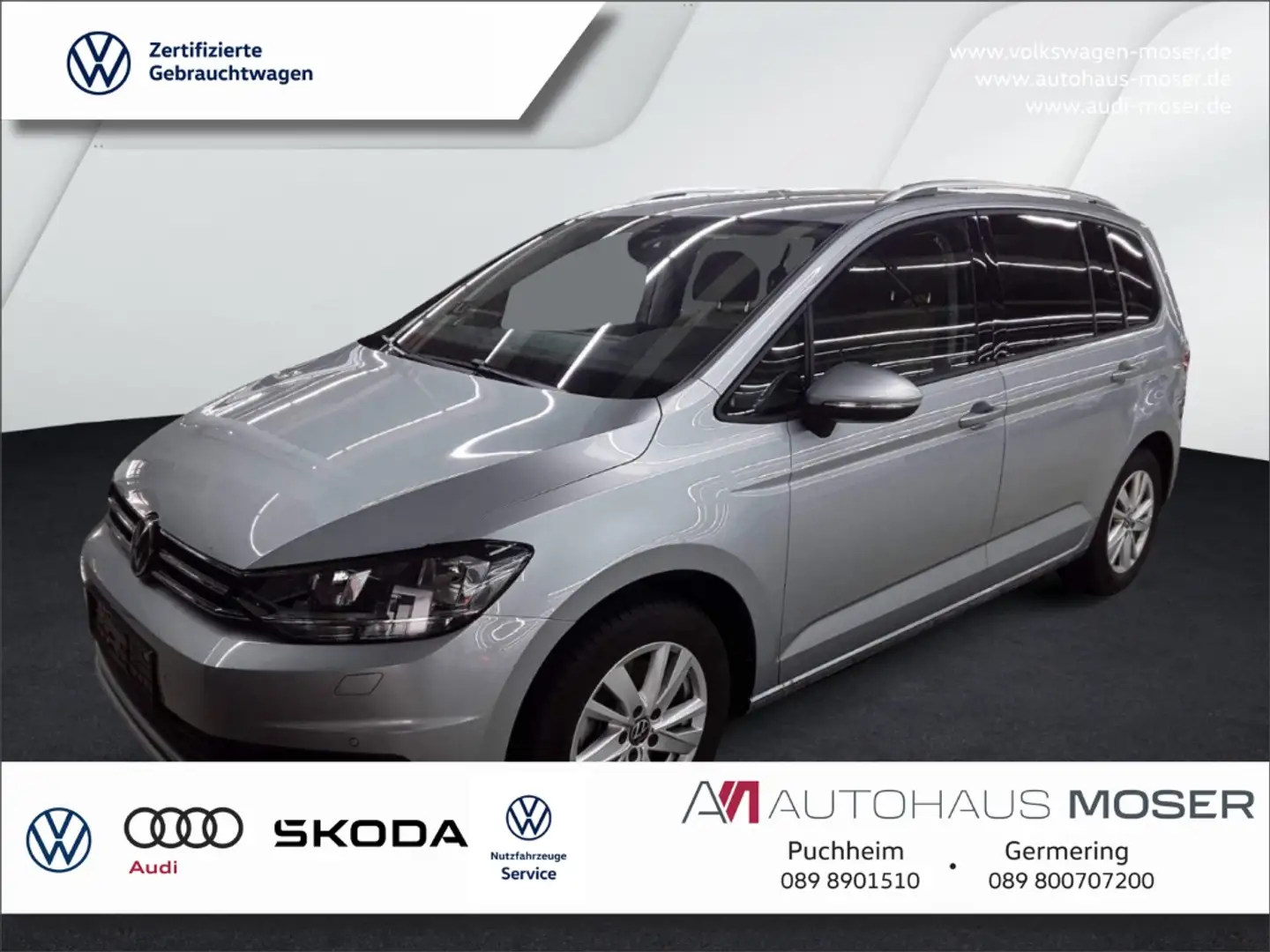 Volkswagen Touran 1.5TSI DSG AHK*RFK*APP*Navi*7Sitz*Winter!!! Silber - 1