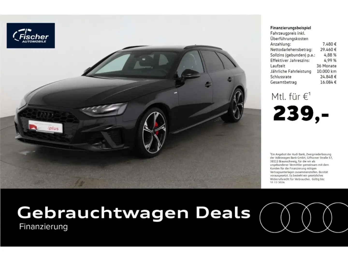 Audi A4 Avant 40 TFSI S line competition plus Matrix Schwarz - 1