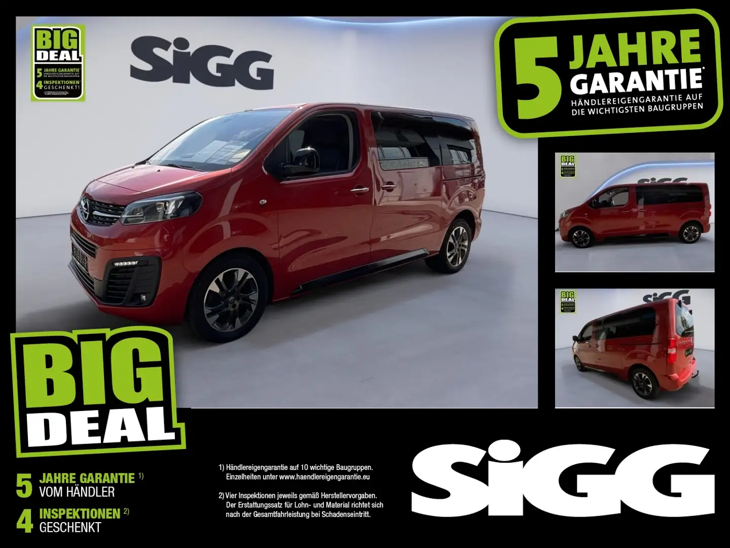 Opel Zafira Life Länge M Ledersitze, 7-Sitzer, Červená - 1