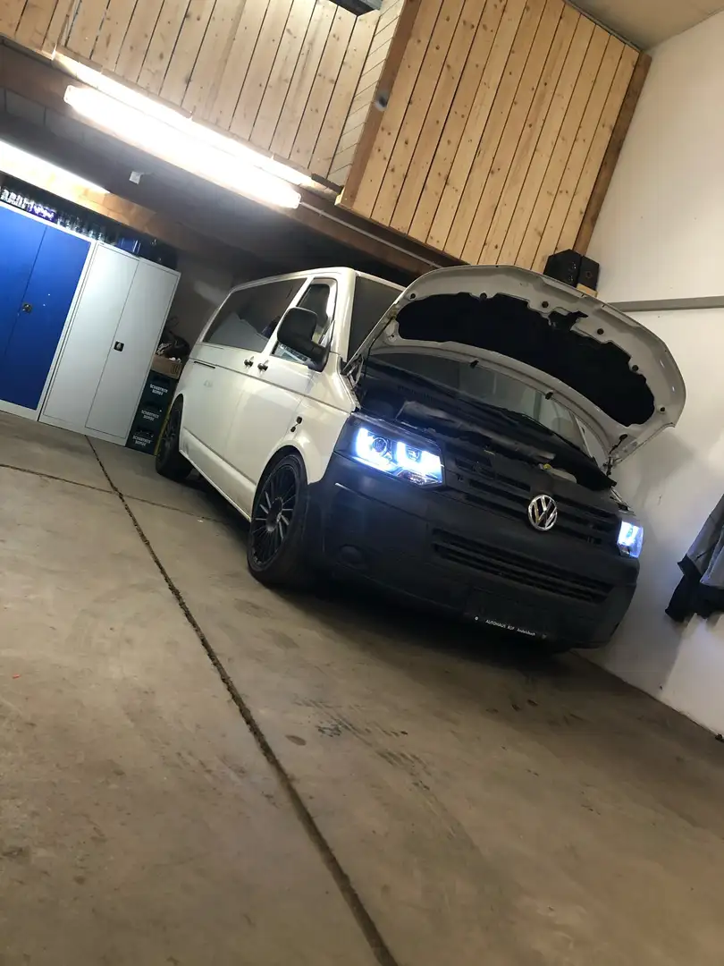Volkswagen T5 Kombi 2,5l TDI Transporter mit langem Radstand Weiß - 2