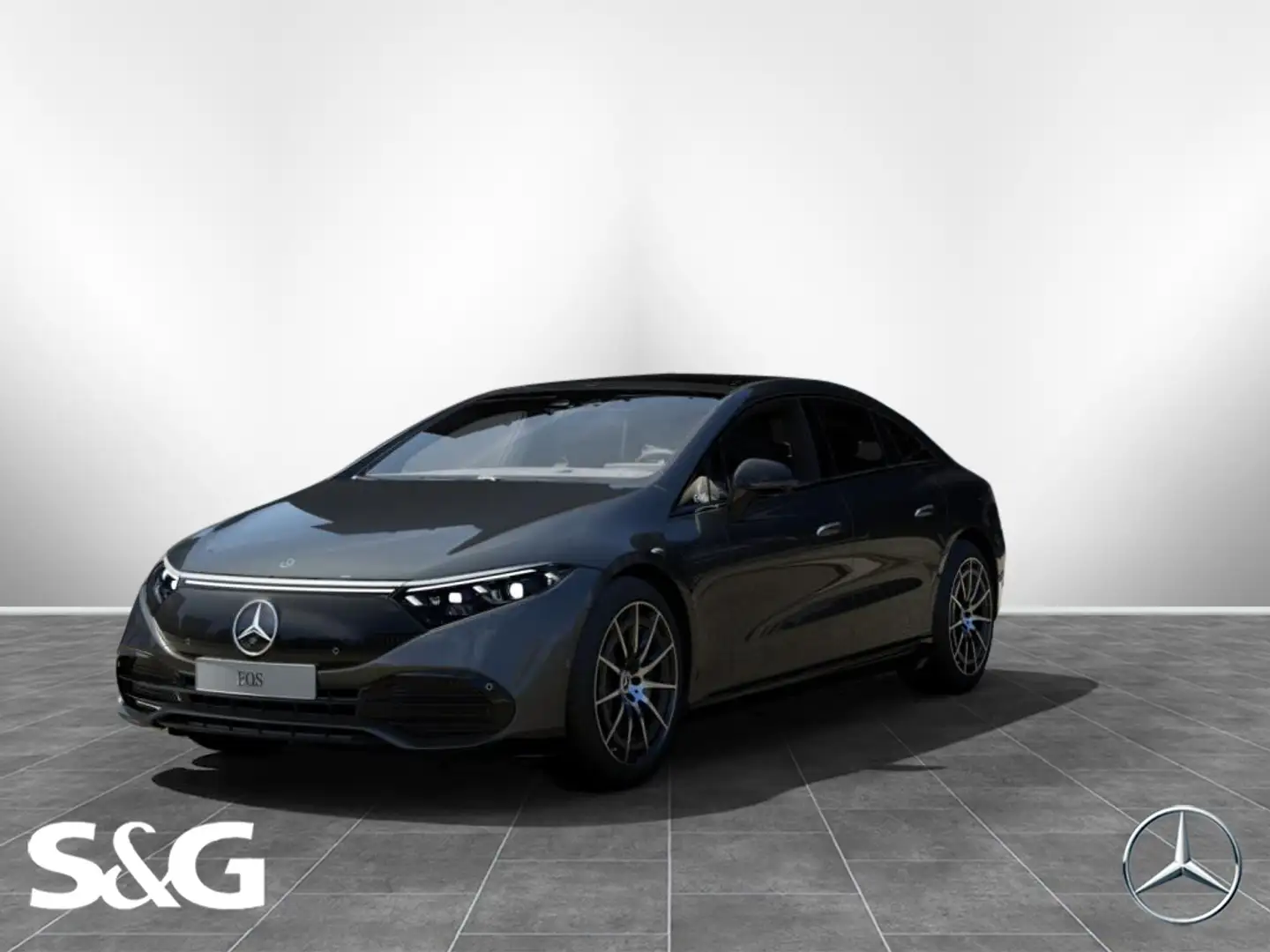 Mercedes-Benz EQS + Night+MBUX+360°+Pano+HUD+21 Gris - 1