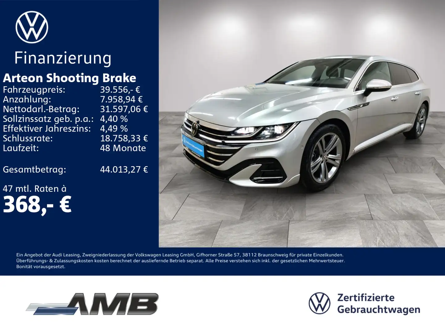 Volkswagen Arteon R-Line 2.0 TSI AHK/03.30Ga Silber - 1