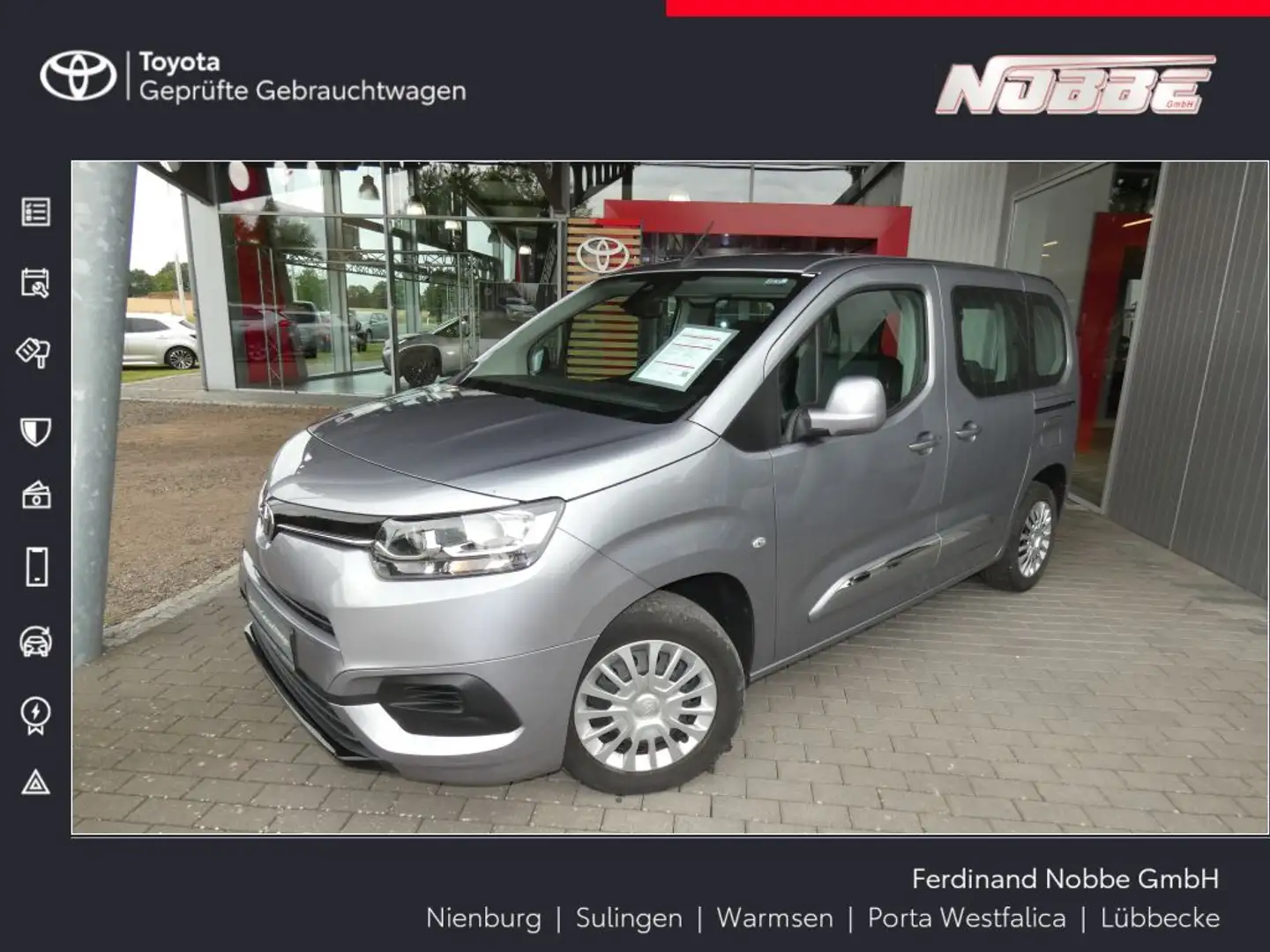 Toyota Proace City Verso 1.2 Turbo L1 Shuttle Srebrny - 1