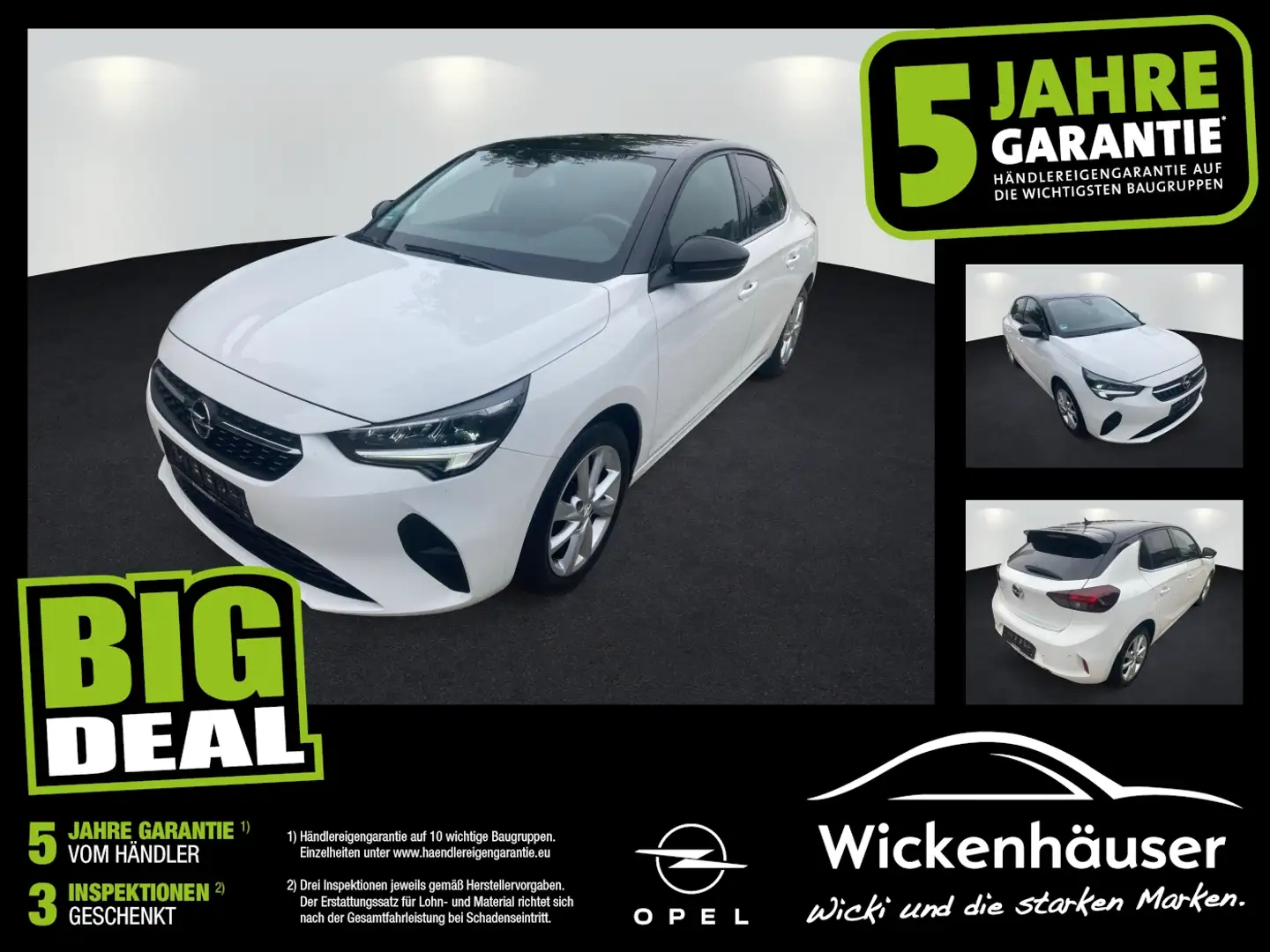 Opel Corsa F 1.2 Turbo Elegance LED+SHZ+Fernlichtass. Blanc - 1