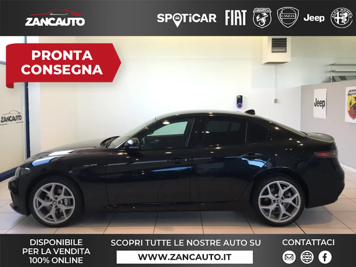 Alfa Romeo Giulia 2.0 Turbo 280 CV AT8 AWD Q4 Veloce MY23 Nero - 1
