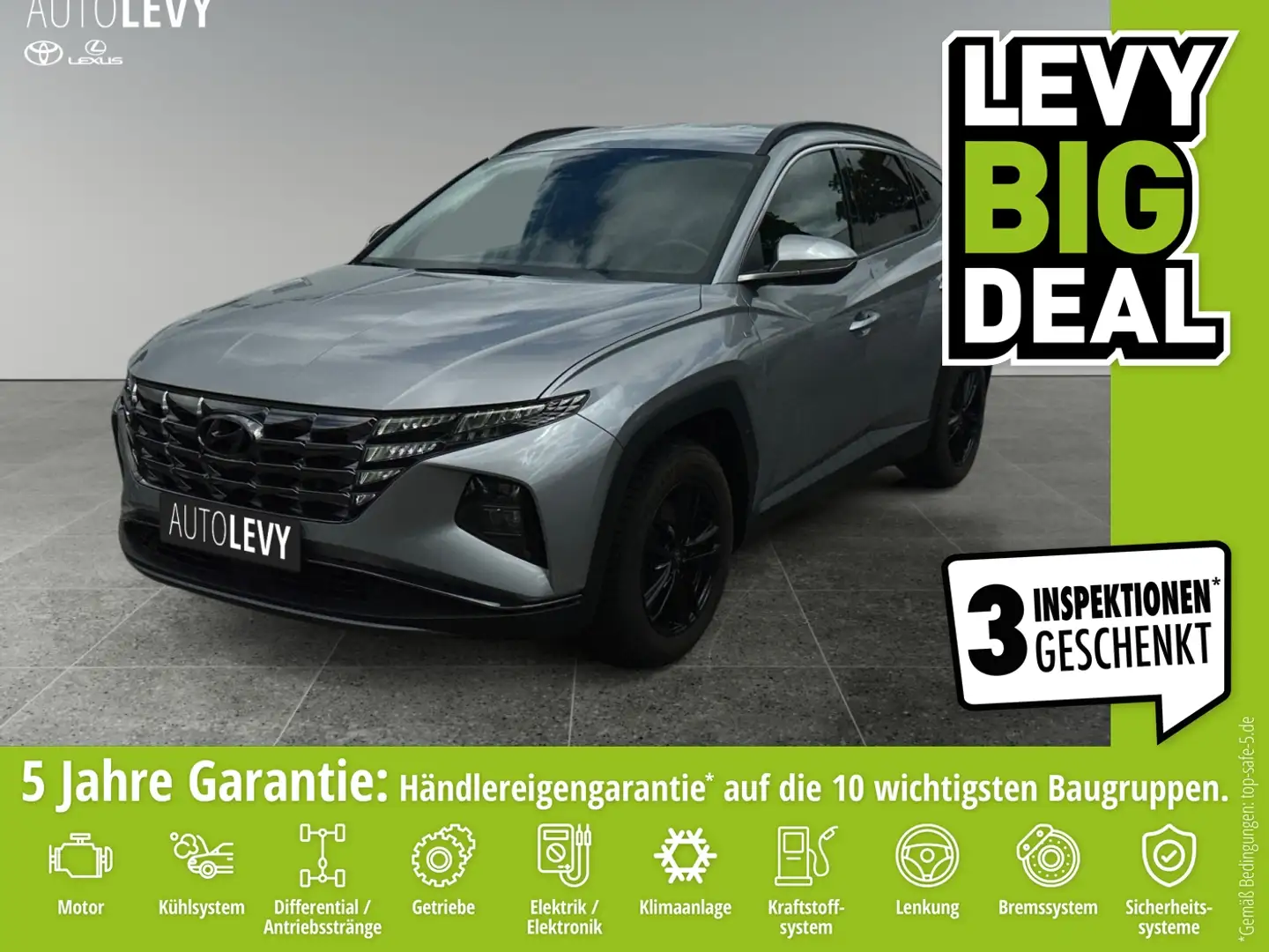 Hyundai TUCSON 1.6 CRDi (DPF) Select FLA SpurH LM Navi Silver - 1