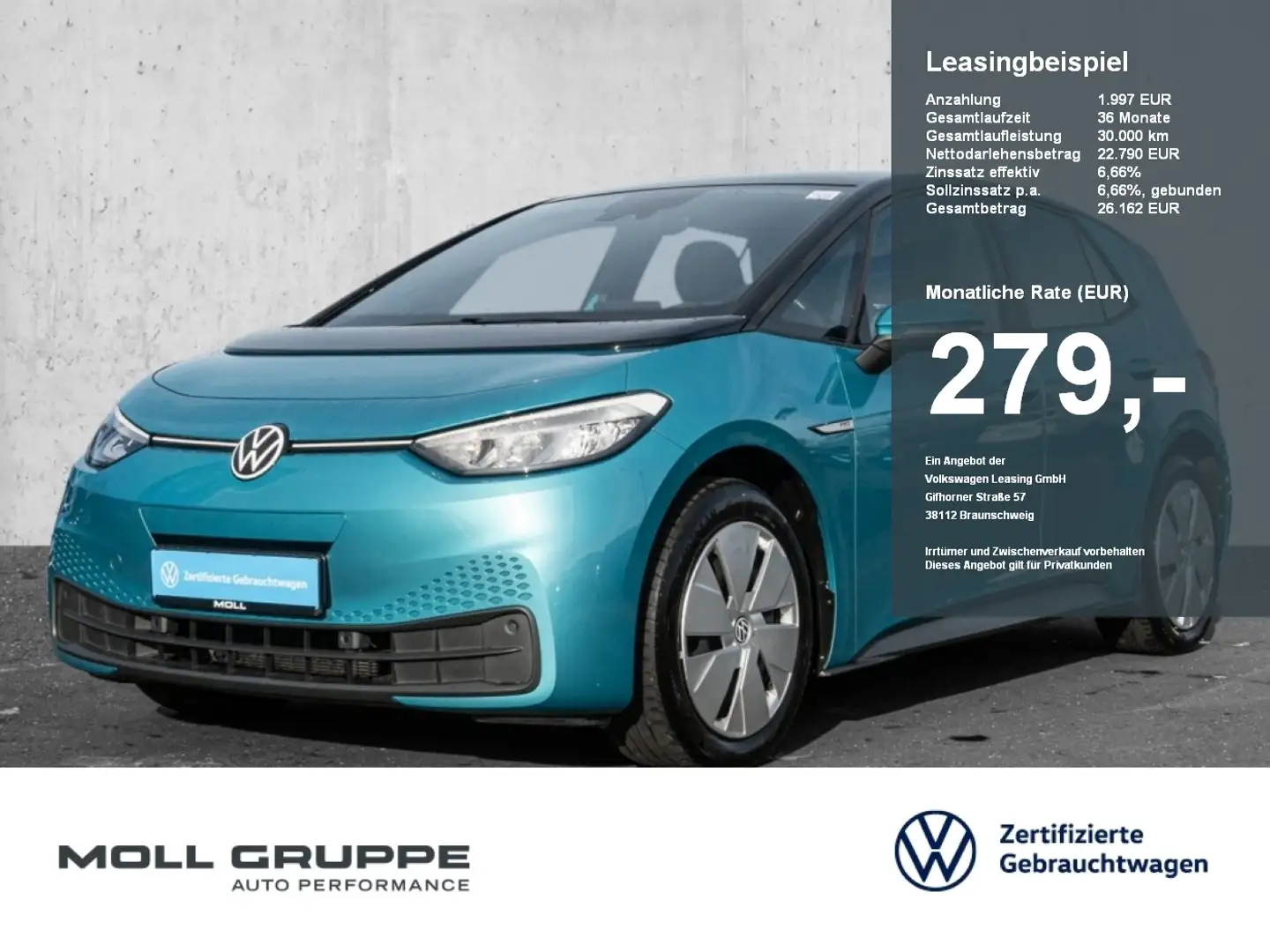 Volkswagen ID.3 Pro Performance NAVI LED Schwarz - 1